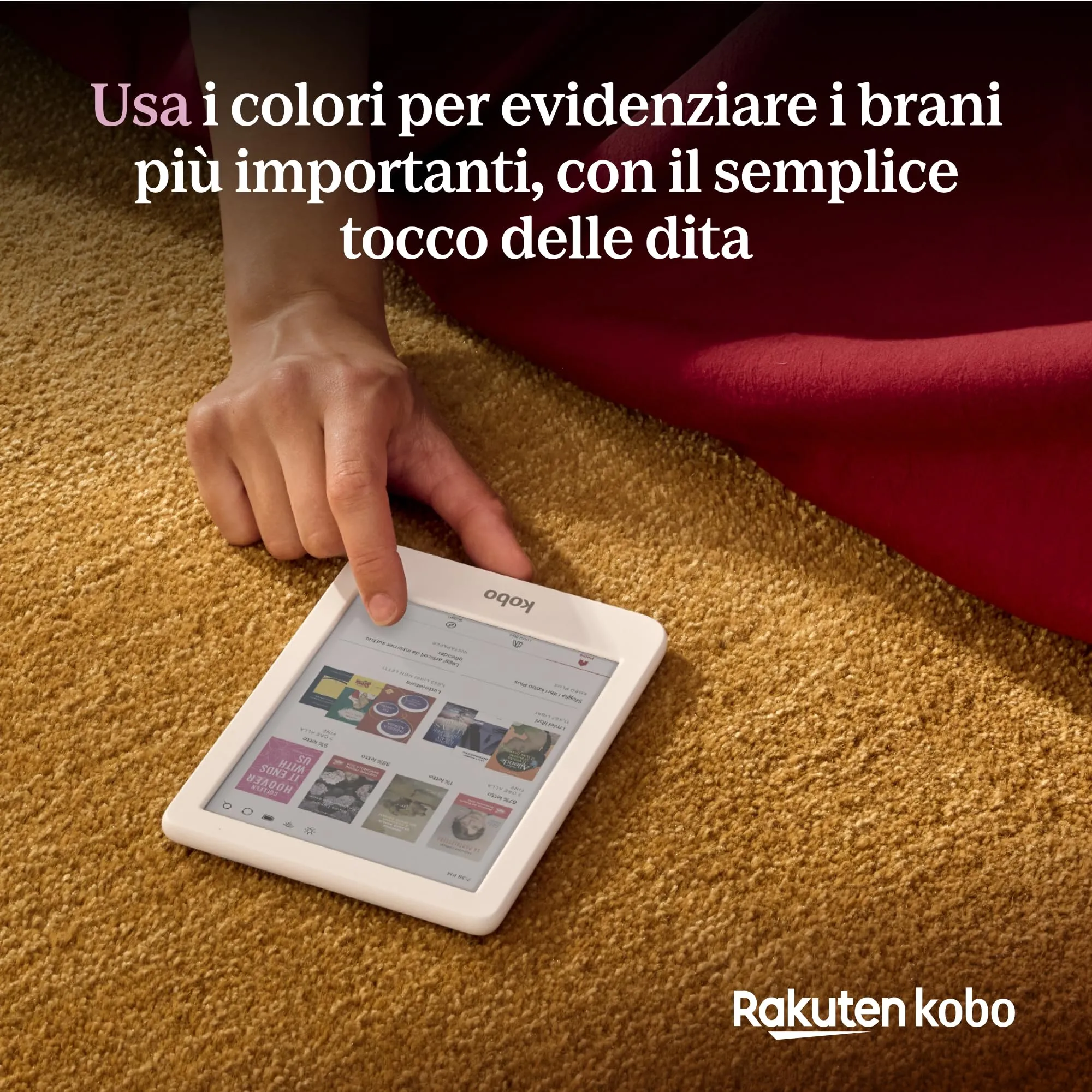 Kobo Clara Colour eReader - E Ink Kaleido 3 6” - Bianco - immagine 3