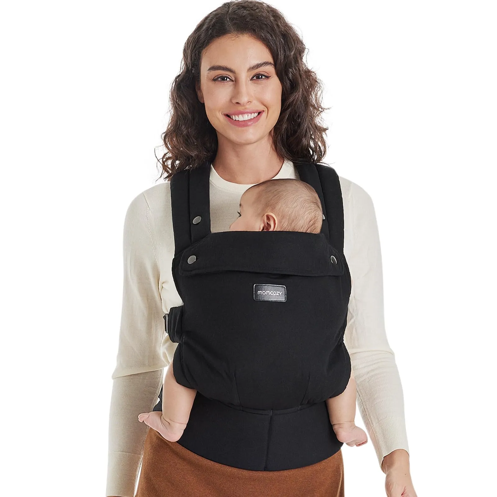 Momcozy Marsupio Neonato Ergonomico Regolabile, 3,2-20 kg, Nero - immagine 1