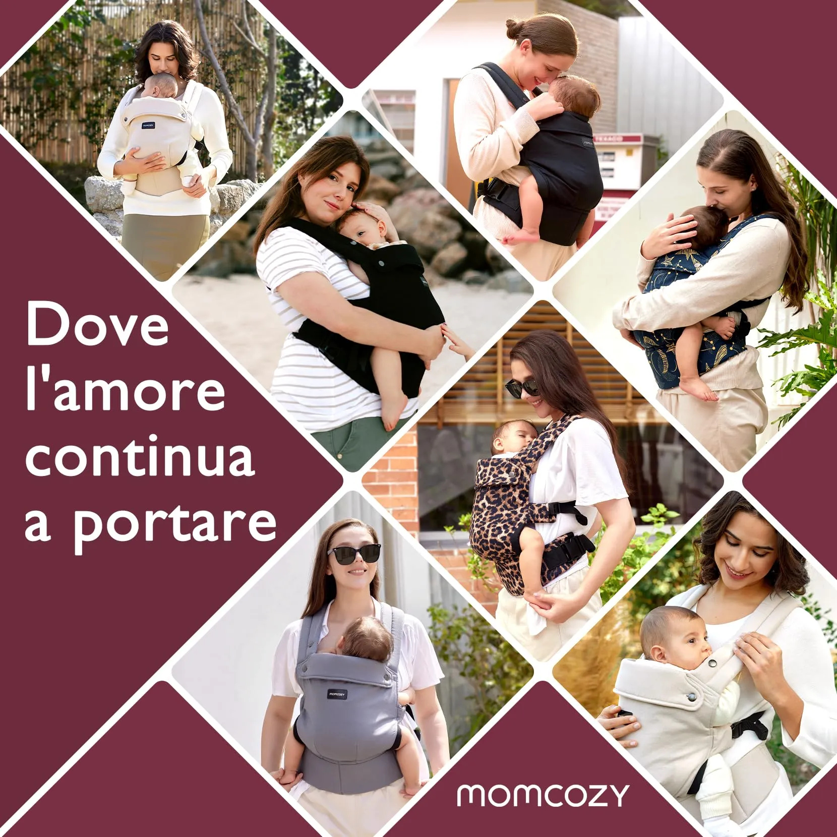 Momcozy Marsupio Neonato Ergonomico Regolabile, 3,2-20 kg, Nero - immagine 5