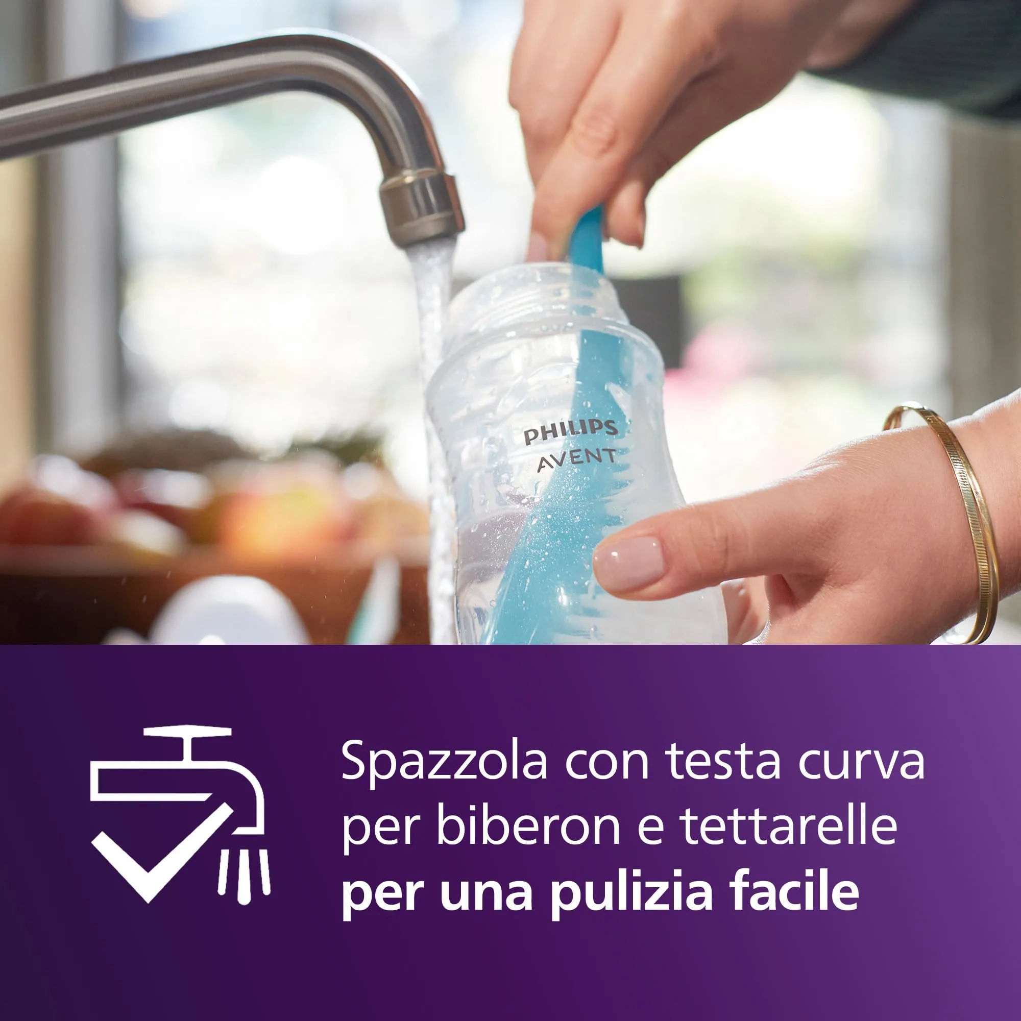 Philips Avent Esterilizador Eléctrico de Vapor con Cepillo para Biberón y Tetina, SCF291/30 - immagine 7