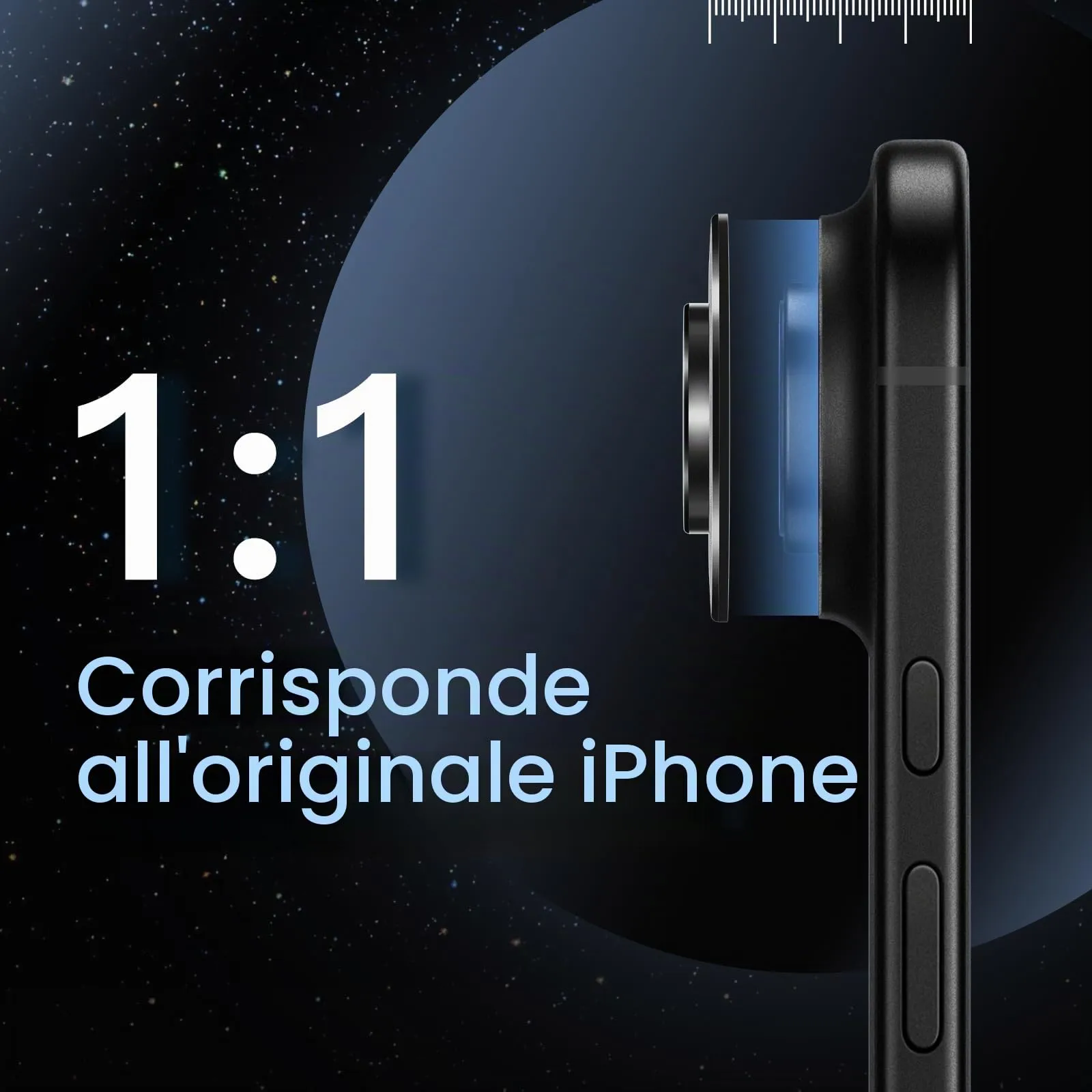 JETech Pellicola Protettiva Fotocamera per iPhone Air, Nero - immagine 5