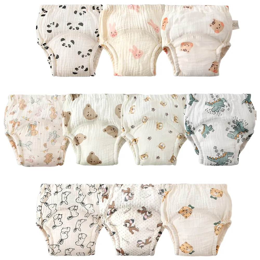Aolso Mutandine di Apprendimento in Cotone per Bambino, 10 Pezzi, Pannolini Lavabili Riutilizzabili, Modello A-100 - immagine 1