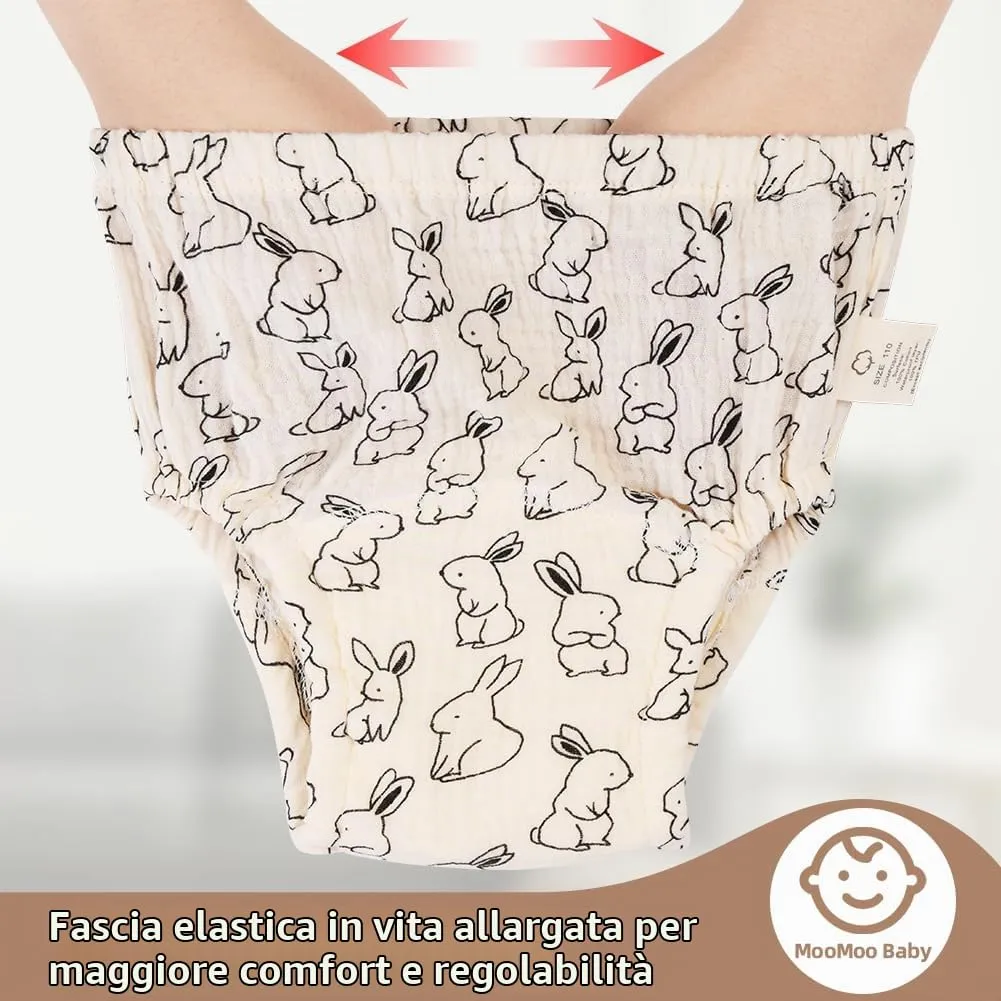 Aolso Mutandine di Apprendimento in Cotone per Bambino, 10 Pezzi, Pannolini Lavabili Riutilizzabili, Modello A-100 - immagine 7