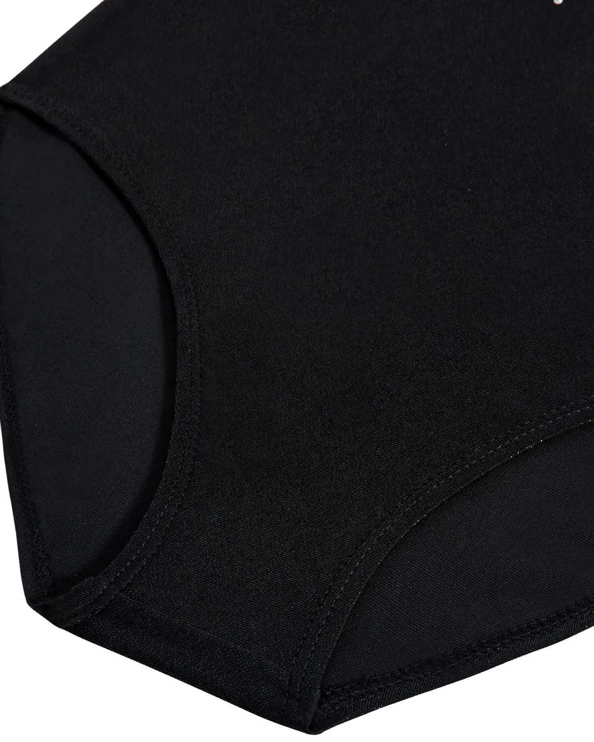 Gogokids Completo da Ginnastica Bambina 3 Pezzi con Body, Pantaloncini e Fascia per Capelli, Design Sfumato Scintillante, Nero - immagine 4