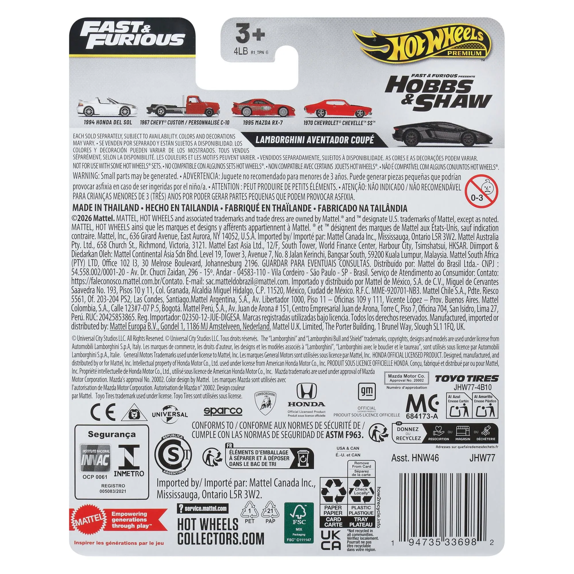 Hot Wheels Premium Fast & Furious Lamborghini Aventador Coupé - immagine 6