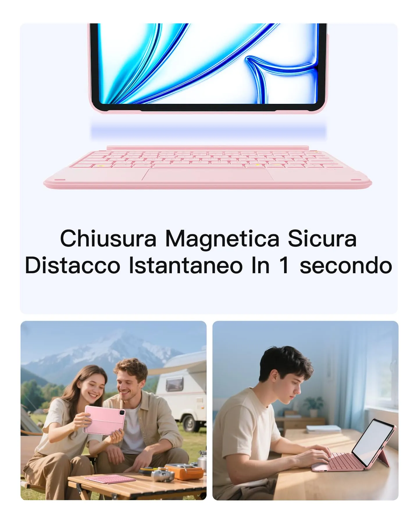 Inateck Custodia Tastiera per iPad A16 / 10a Gen, Ultraleggera 450g - immagine 4
