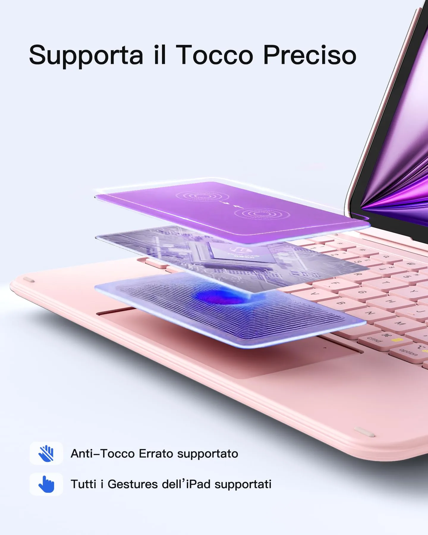 Inateck Custodia Tastiera per iPad A16 / 10a Gen, Ultraleggera 450g - immagine 6
