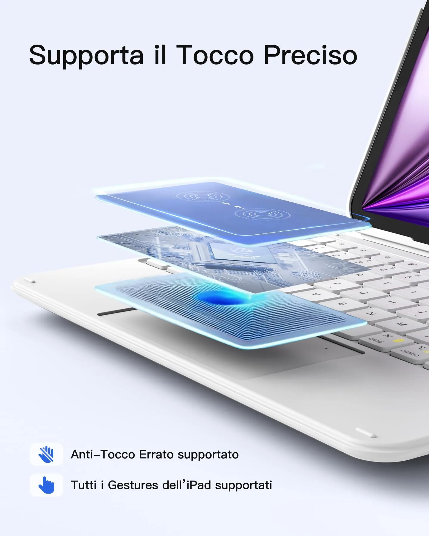 Inateck Custodia Tastiera per iPad A16 e 10a Gen, Ultraleggera 450g - immagine 7