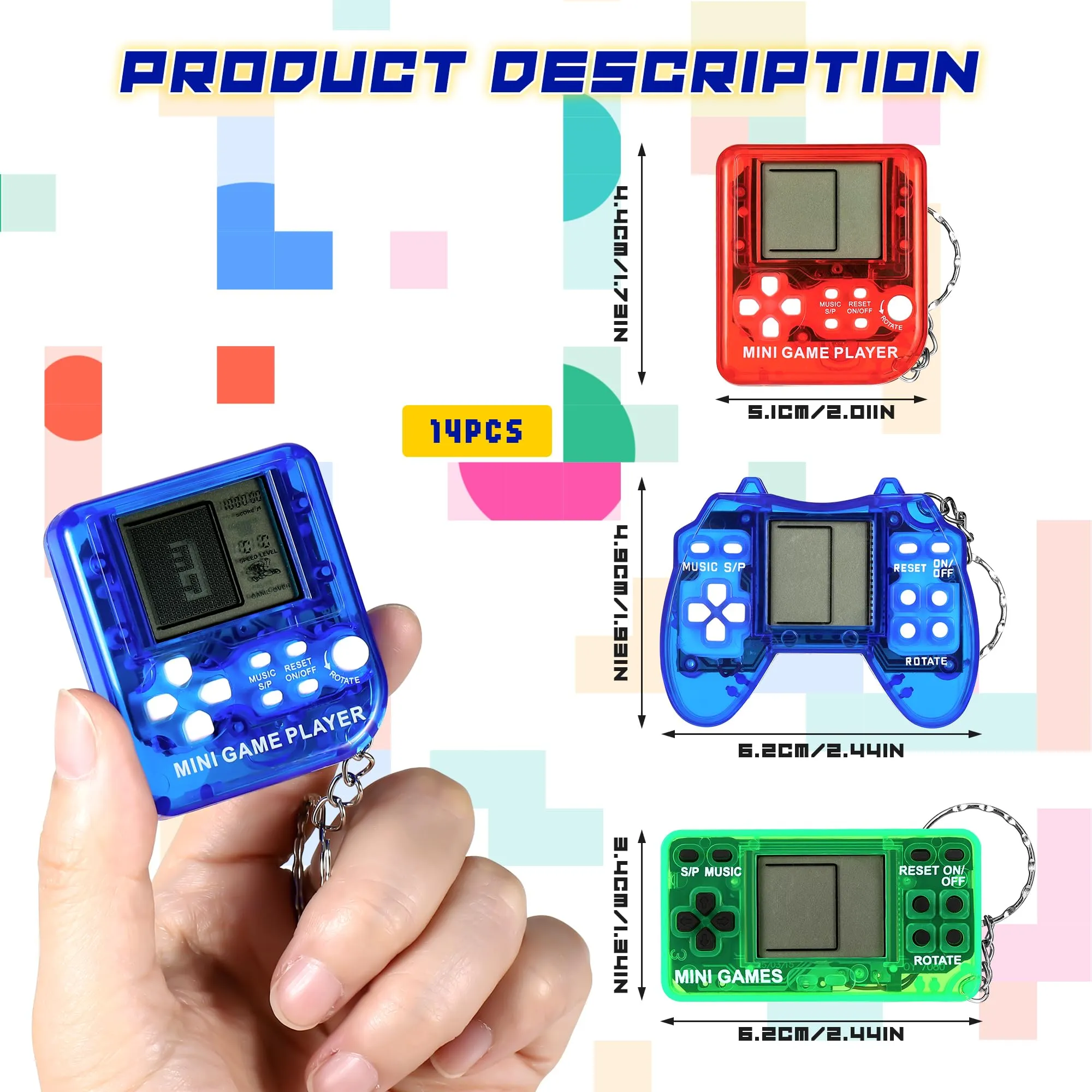 Starvortex 14 Portachiavi Mini Console di Gioco Retrò XC-TG030-11 - immagine 2