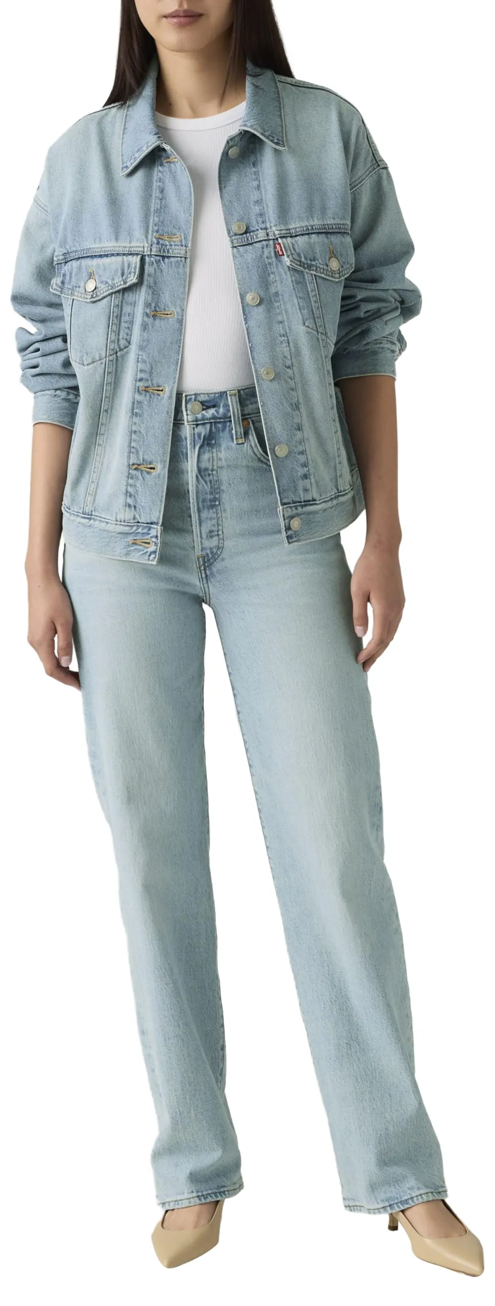 Levi's Ribcage Full Length Blasted Stone Clean Jeans - immagine 1