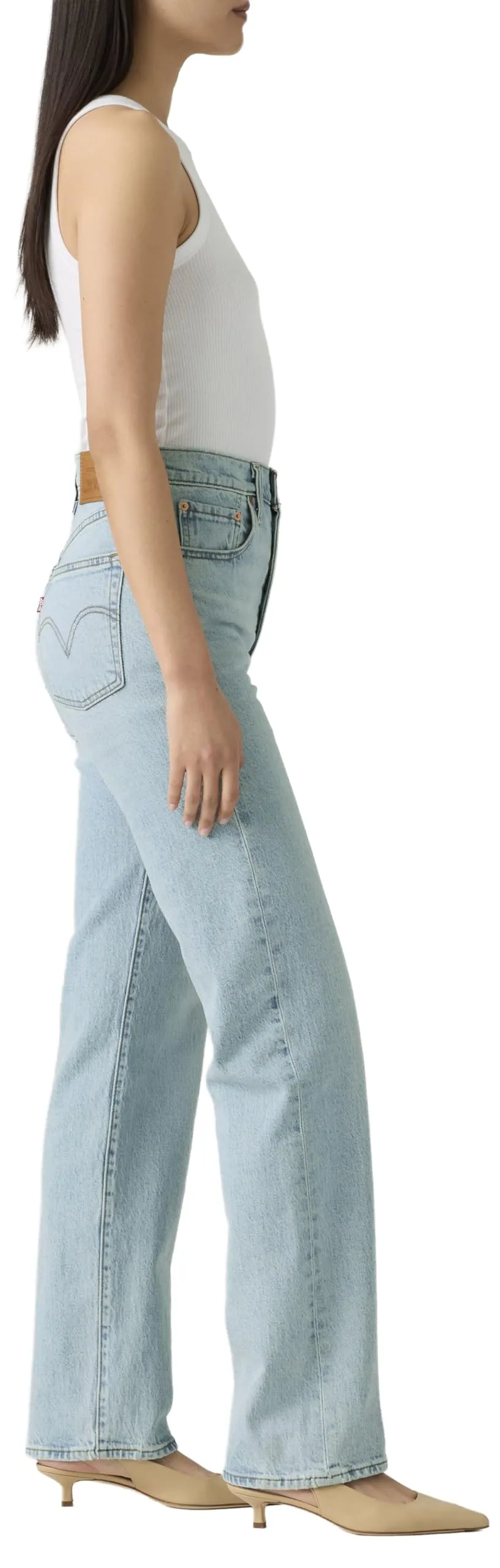 Levi's Ribcage Full Length Blasted Stone Clean Jeans - immagine 2