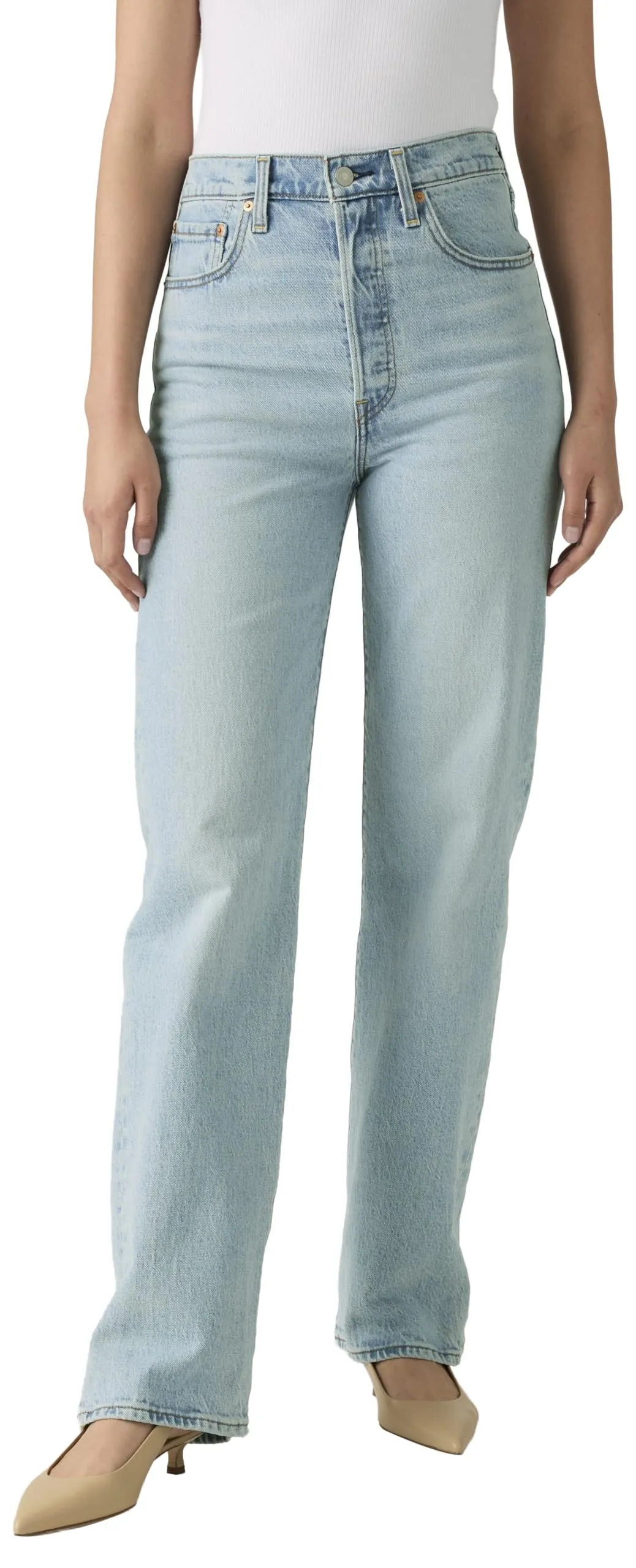 Levi's Ribcage Full Length Blasted Stone Clean Jeans - immagine 3