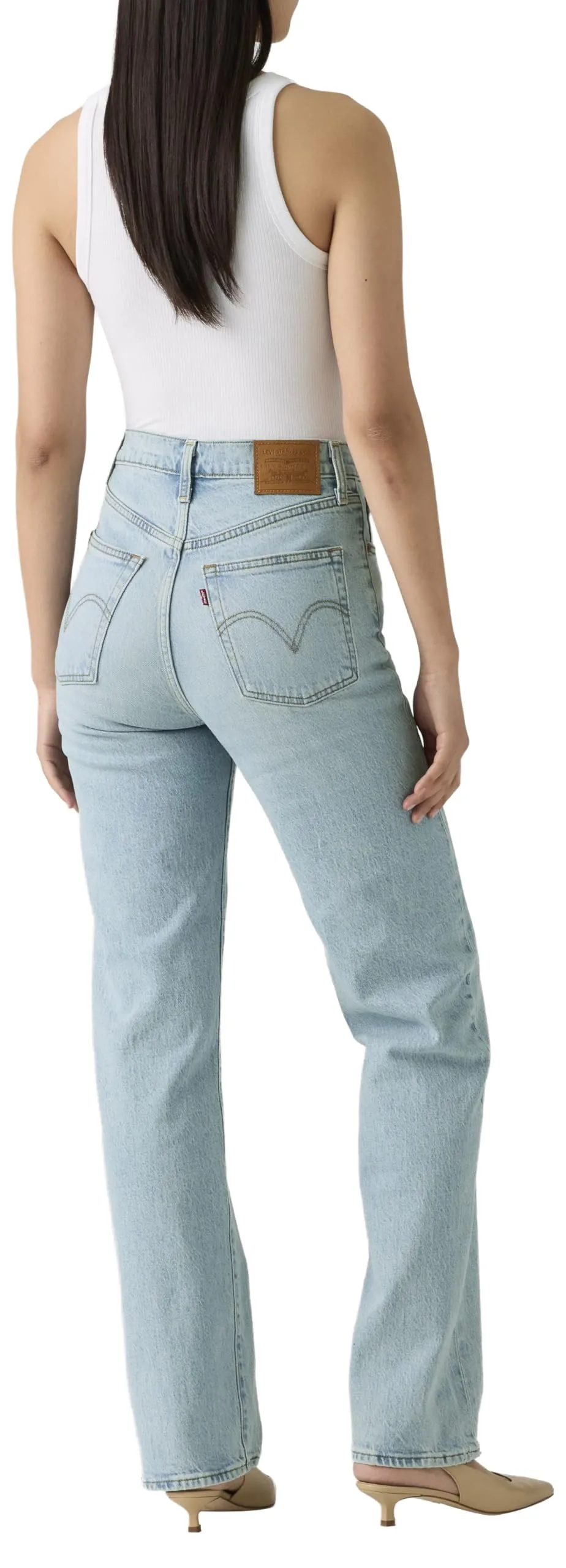 Levi's Ribcage Full Length Blasted Stone Clean Jeans - immagine 5
