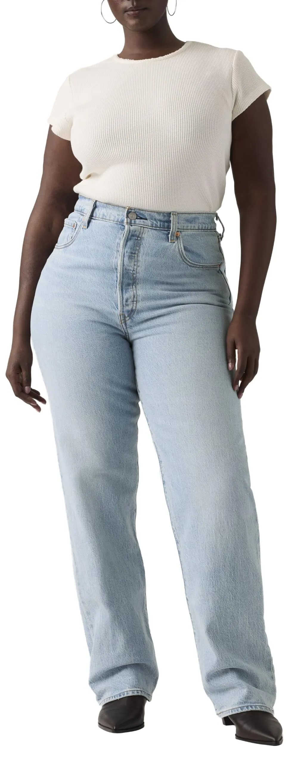 Levi's Ribcage Full Length Blasted Stone Clean Jeans - immagine 9