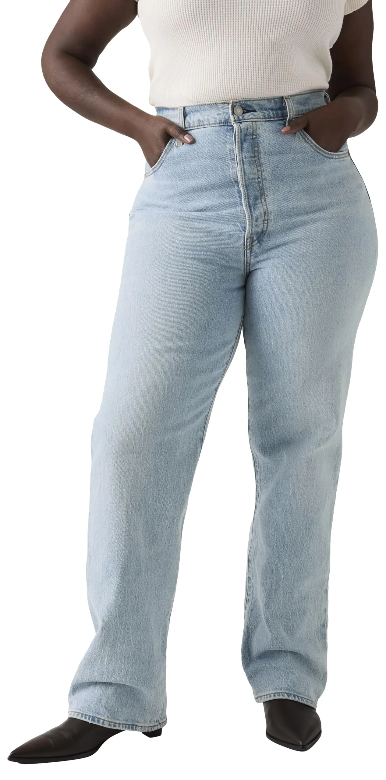 Levi's Ribcage Full Length Blasted Stone Clean Jeans - immagine 10