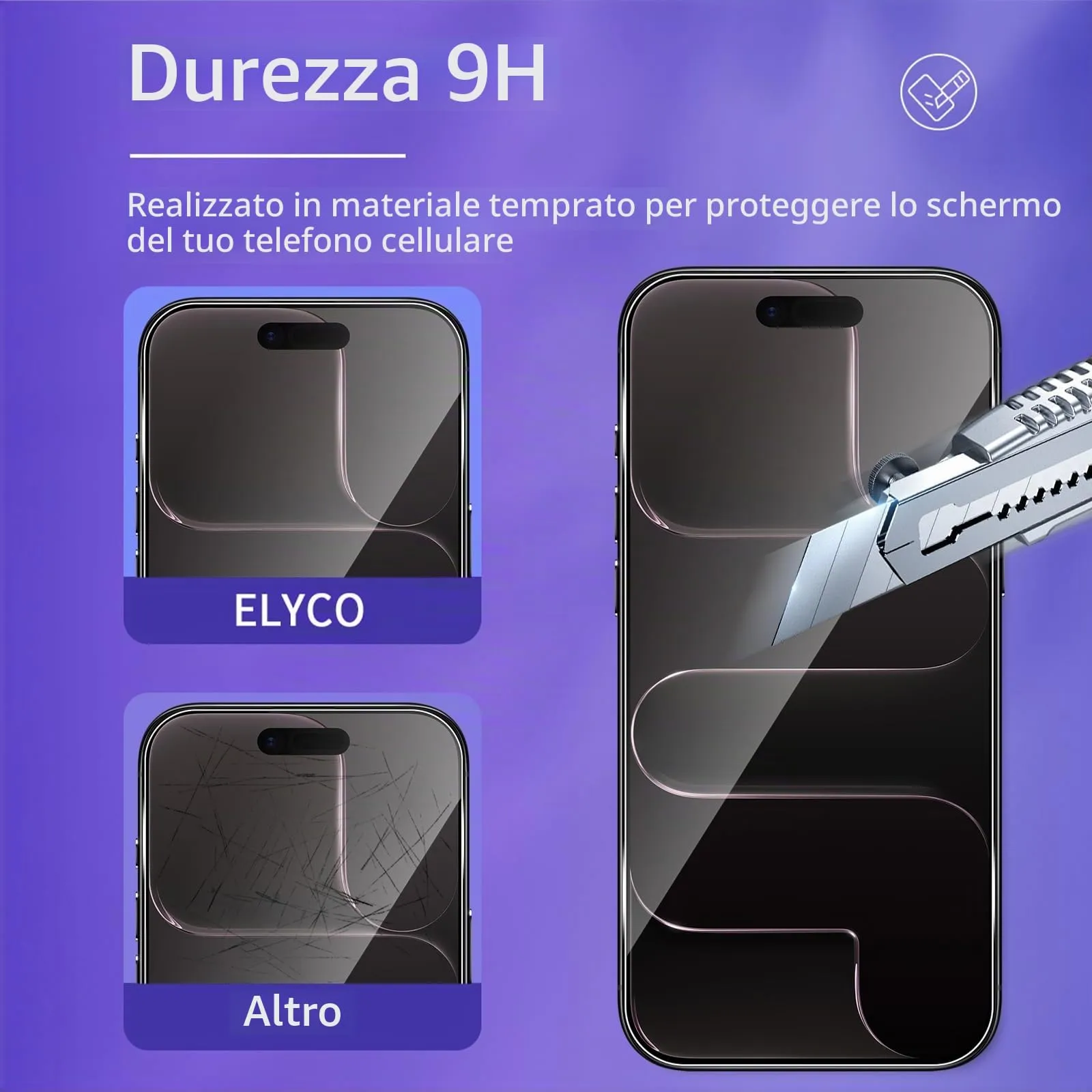 ELYCO Vetro Temperato per iPhone 17 Air, 2+2 Pezzi - immagine 3
