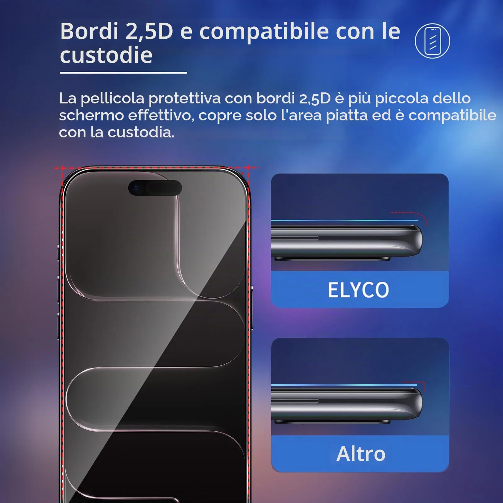 ELYCO Vetro Temperato per iPhone 17 Air, 2+2 Pezzi - immagine 5