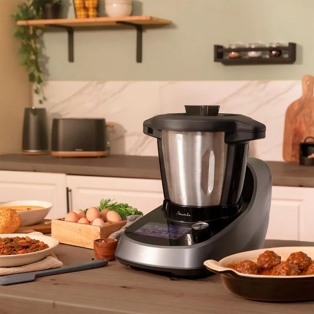 Cecotec Mambo Touch Robot da Cucina Multifunzione con Caraffa Habana Pro, 37 Funzioni, Distributore di Alimenti, Schermo Touch, App Mambo, 3.3L, Bilancia, Autopulizia, Caraffa Ceramica - immagine 2