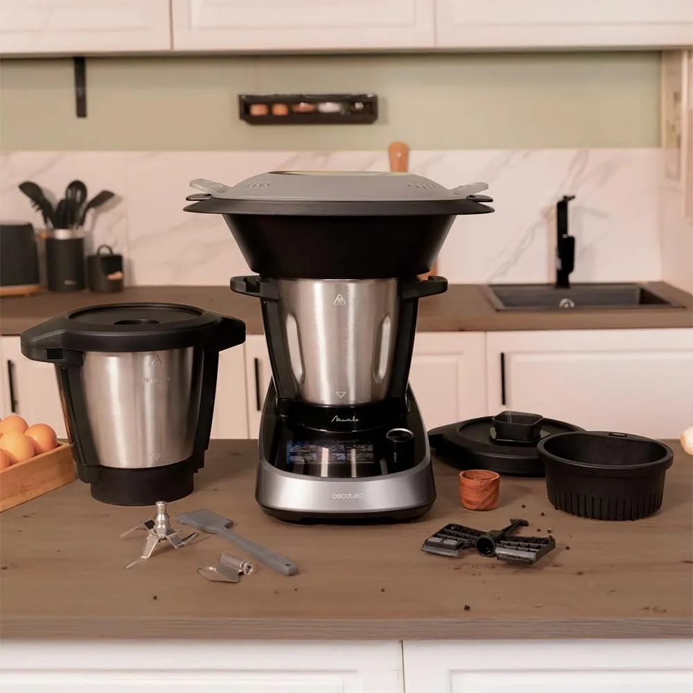 Cecotec Mambo Touch Robot da Cucina Multifunzione con Caraffa Habana Pro, 37 Funzioni, Distributore di Alimenti, Schermo Touch, App Mambo, 3.3L, Bilancia, Autopulizia, Caraffa Ceramica - immagine 7