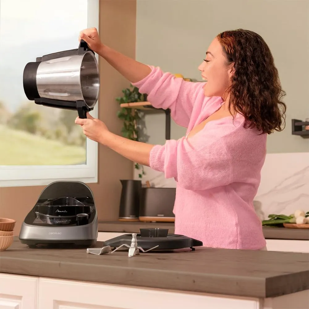 Cecotec Mambo Touch Robot da Cucina Multifunzione con Caraffa Habana Pro, 37 Funzioni, Distributore di Alimenti, Schermo Touch, App Mambo, 3.3L, Bilancia, Autopulizia, Caraffa Ceramica - immagine 8