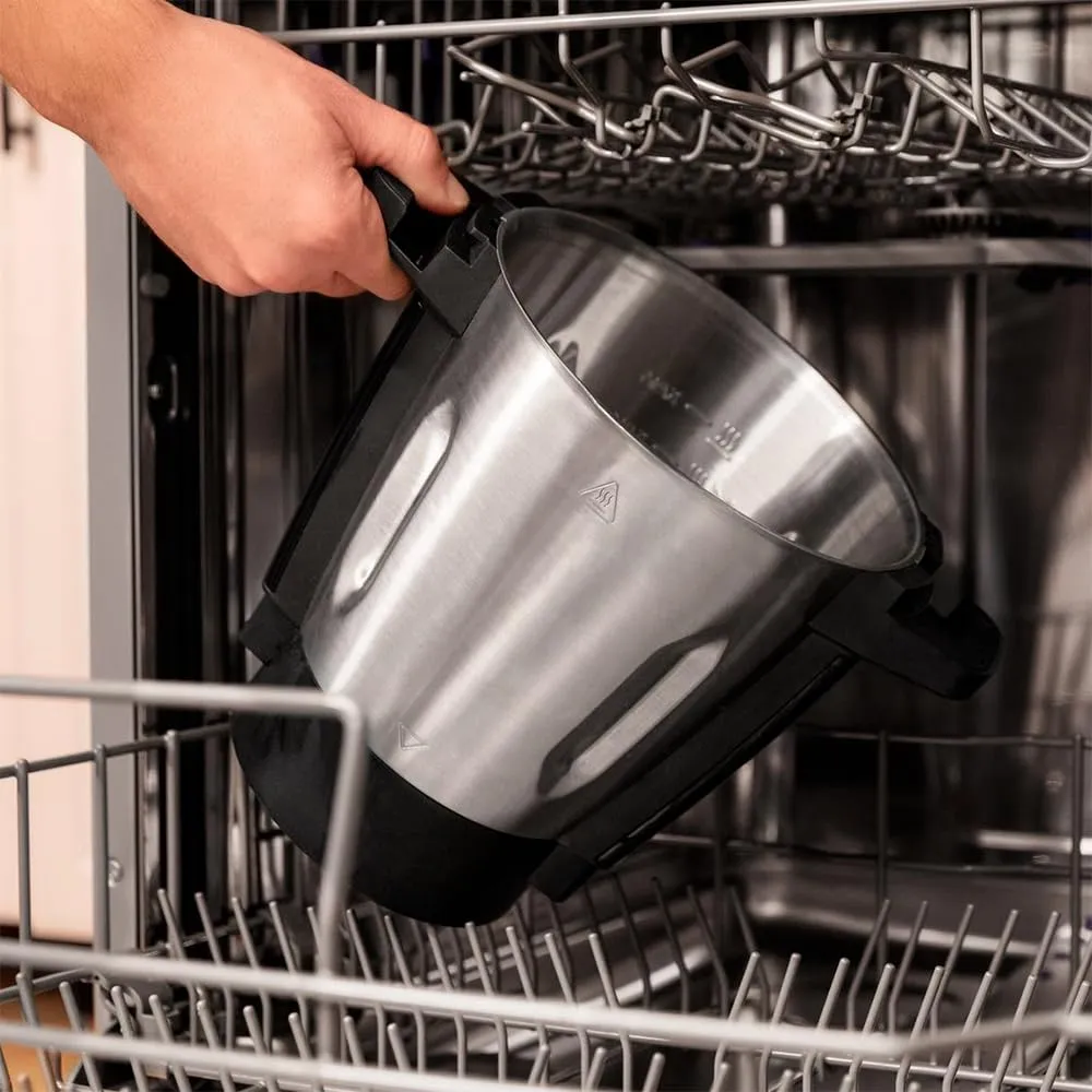 Cecotec Mambo Touch Robot da Cucina Multifunzione con Caraffa Habana Pro, 37 Funzioni, Distributore di Alimenti, Schermo Touch, App Mambo, 3.3L, Bilancia, Autopulizia, Caraffa Ceramica - immagine 9