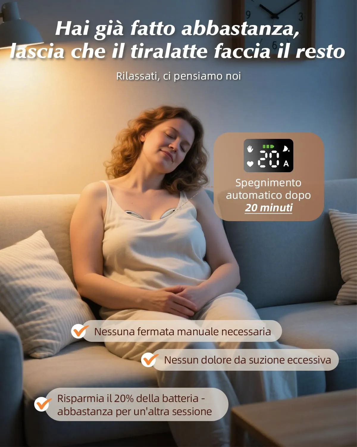 KISSBOBO K5 Tiralatte Elettrico Doppio, 19 Livelli, 4 Modalità, 280 mmHg (Beige, 2 Pezzi) - immagine 4