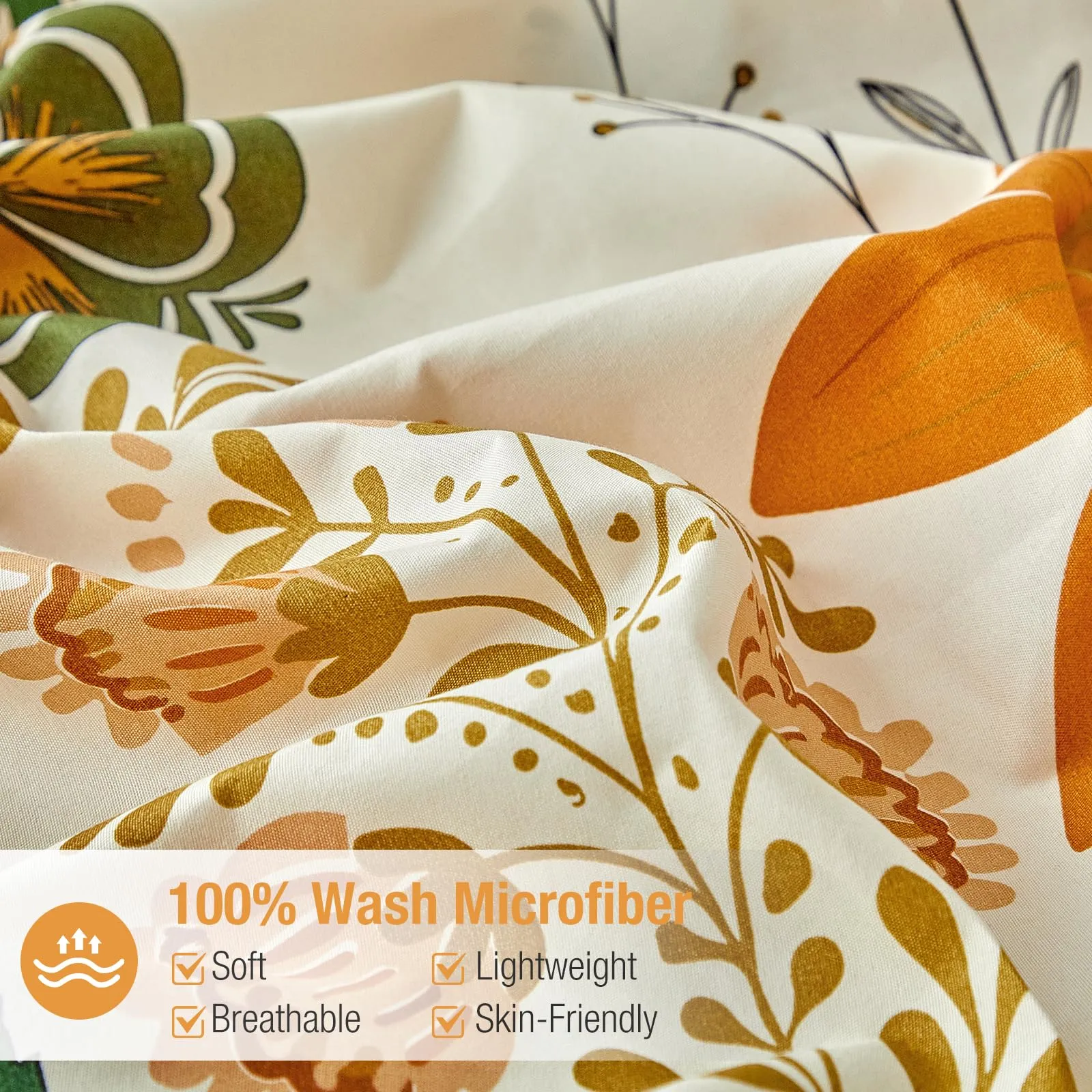 Tokokimo Set Copripiumino Matrimoniale 3 Pezzi in Microfibra con Motivo Barocco, 240x220cm (1 Copripiumino e 2 Federe 50x80) - immagine 3