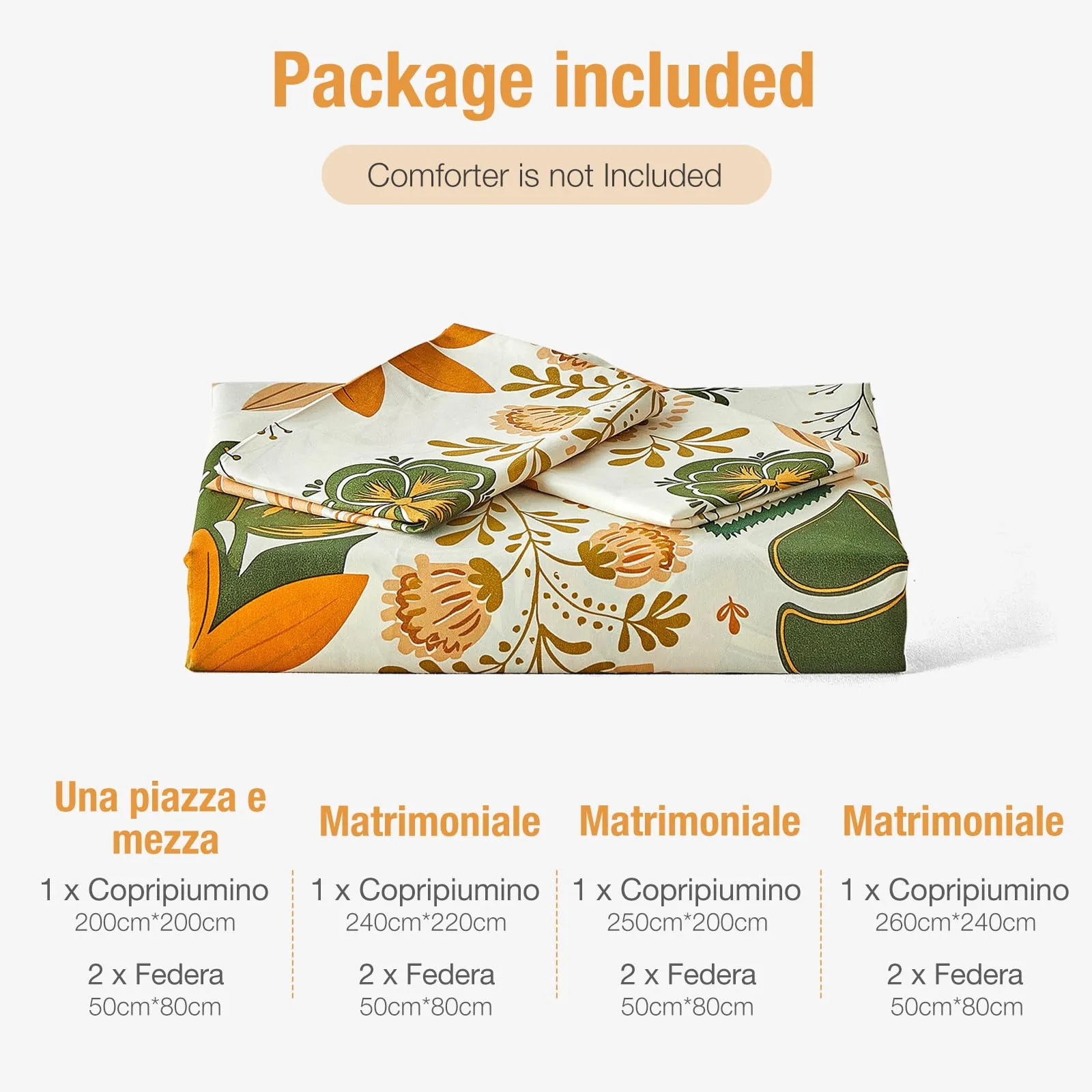 Tokokimo Set Copripiumino Matrimoniale 3 Pezzi in Microfibra con Motivo a Barocco, 260x240cm (1 Copripiumino e 2 Federe 50x80) - immagine 7