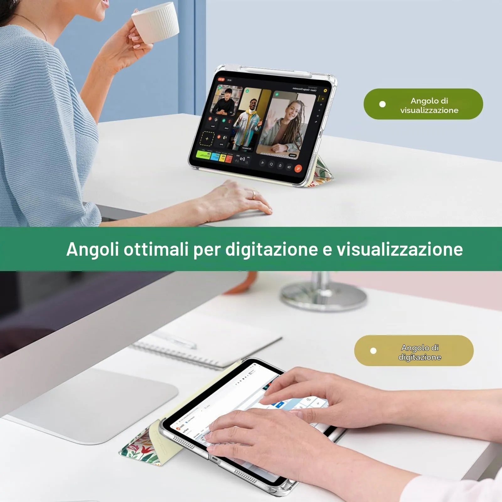 MoKo Cover per iPad Air 11 Pollici (M4/M3/M2) 2024/2025/2026 con Portapenna - immagine 4