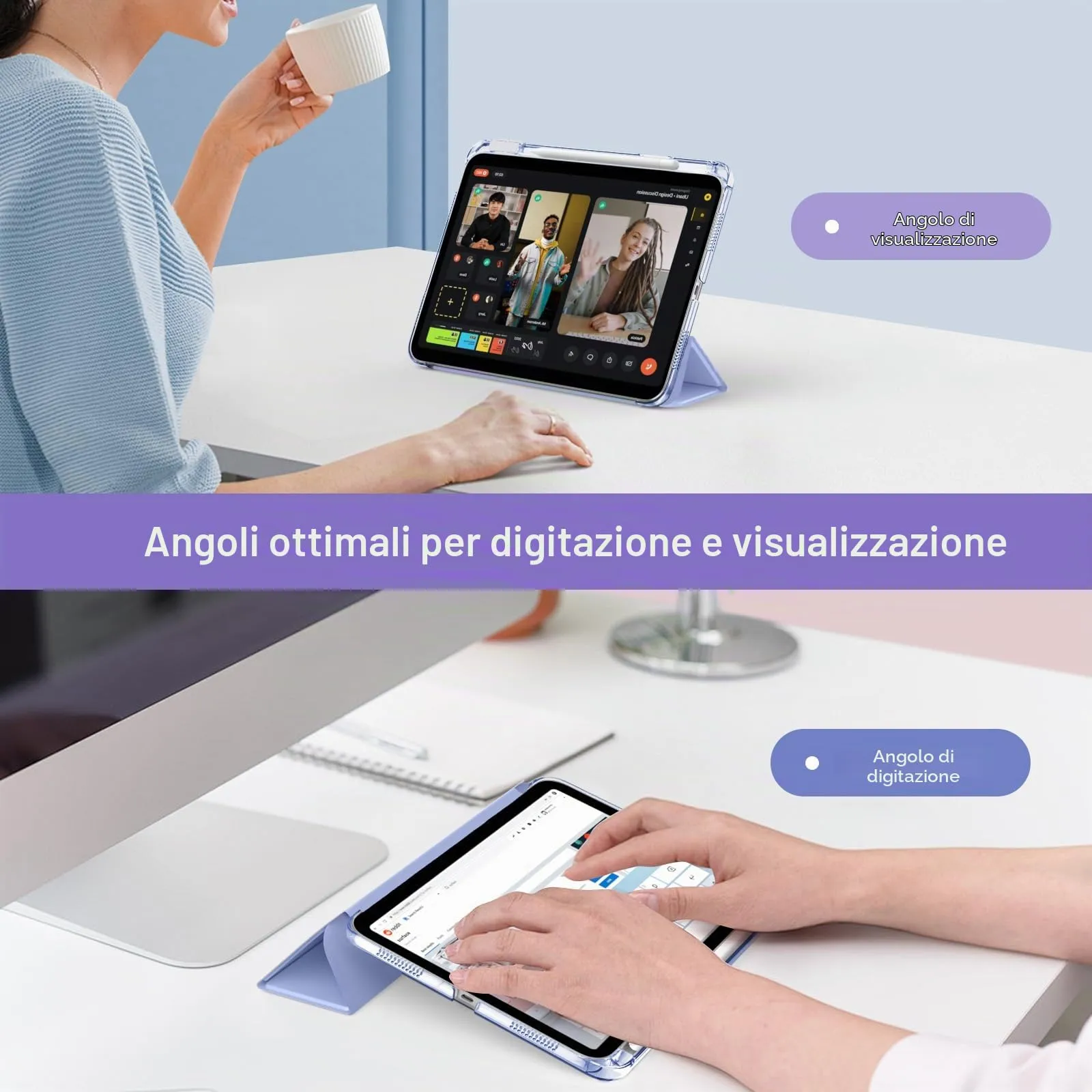 MoKo Cover per iPad Air 11 Pollici (M4/M3/M2) 2024/2025/2026 con Portapenna - immagine 4
