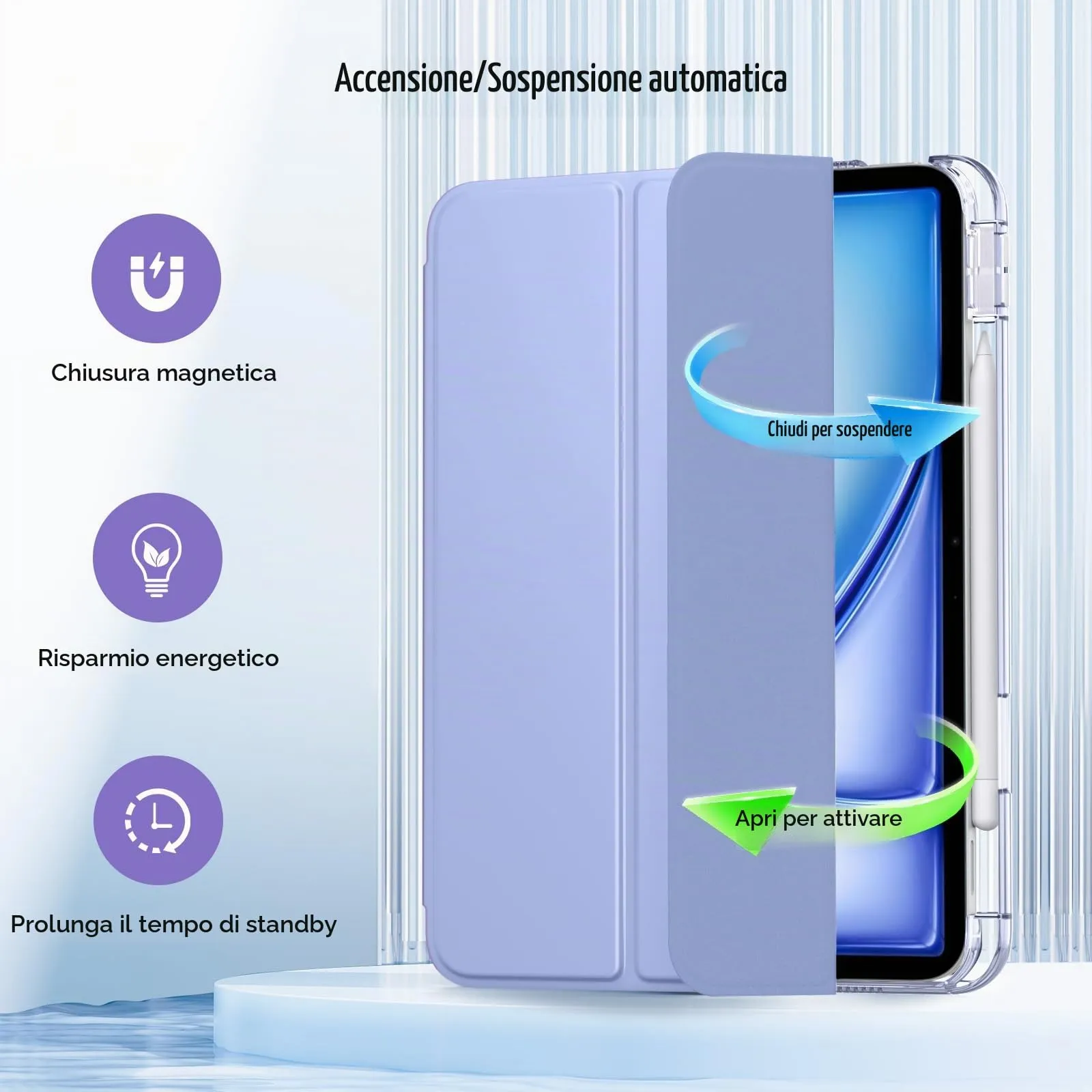 MoKo Cover per iPad Air 11 Pollici (M4/M3/M2) 2024/2025/2026 con Portapenna - immagine 7