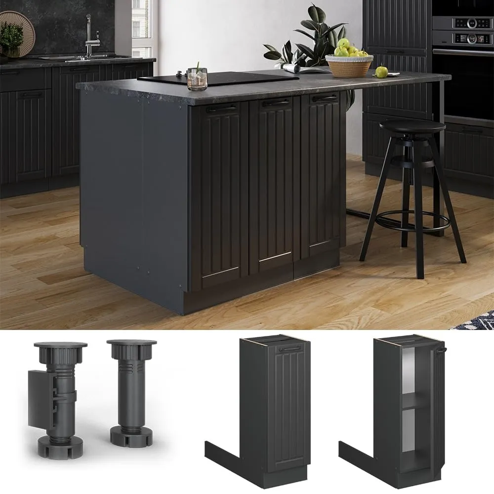 Vicco Isola Cucina Fame-Line, Grigio Scuro, 30 cm - immagine 3