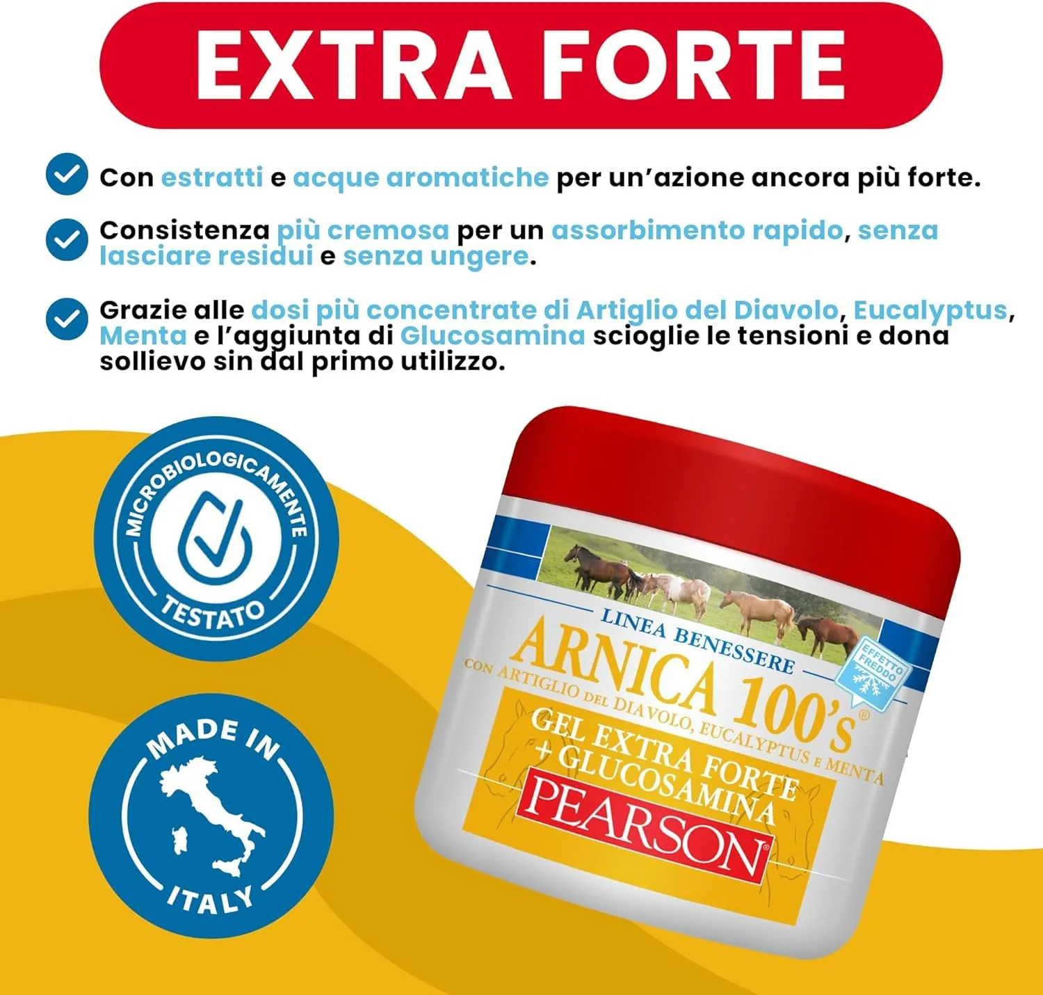 Arnica 100's Gel Extraforte Raffreddante per Cavalli Pearson, 500 ML - immagine 4