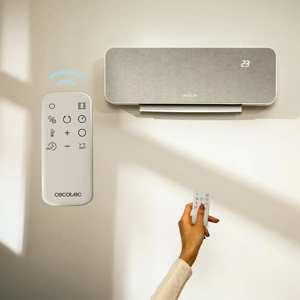 Cecotec ReadyWarm 3000 Textile Termoventilatore Ceramico da Parete, 2000W, Telecomando, Timer, 20m² - immagine 4