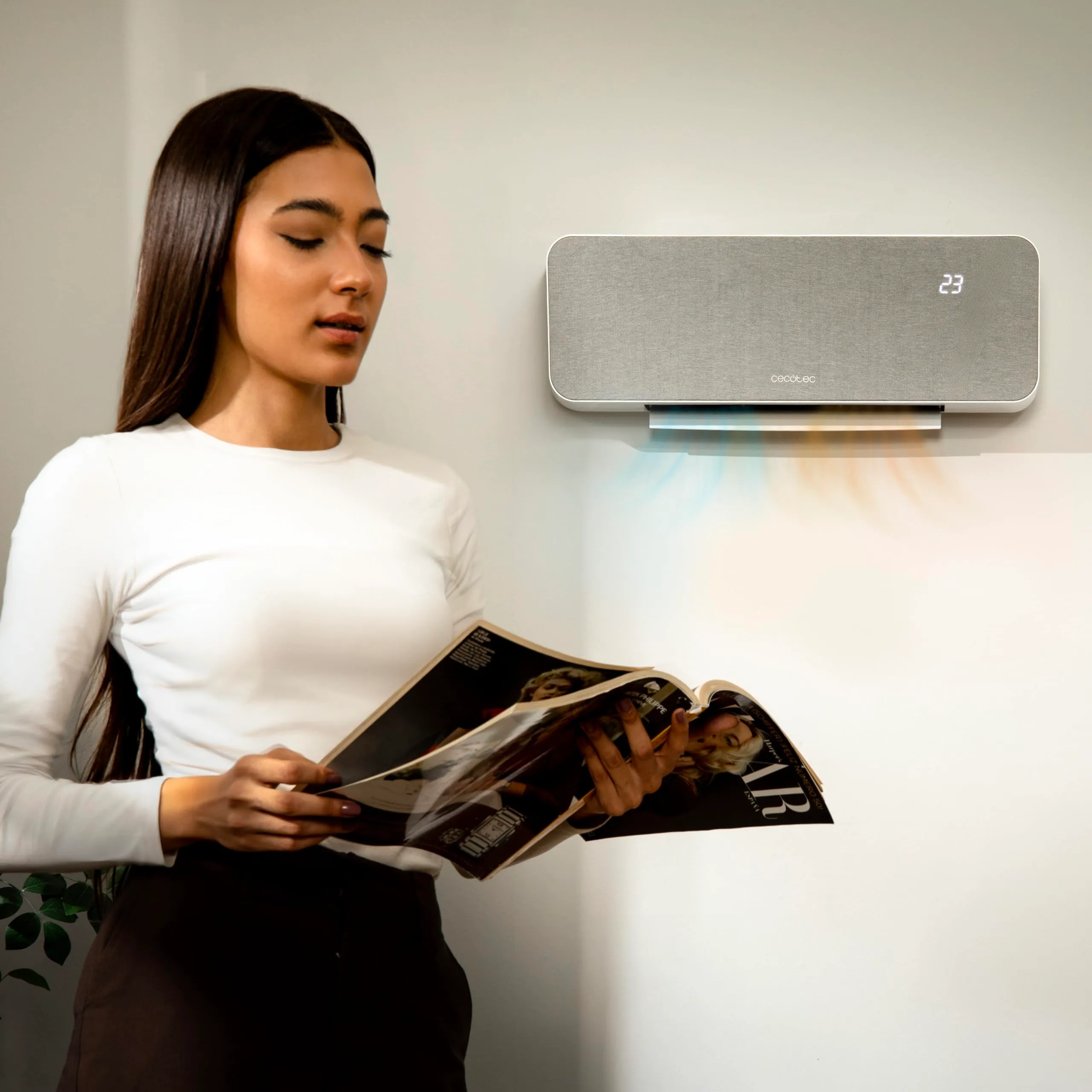 Cecotec ReadyWarm 3000 Textile Termoventilatore Ceramico da Parete, 2000W, Telecomando, Timer, 20m² - immagine 5