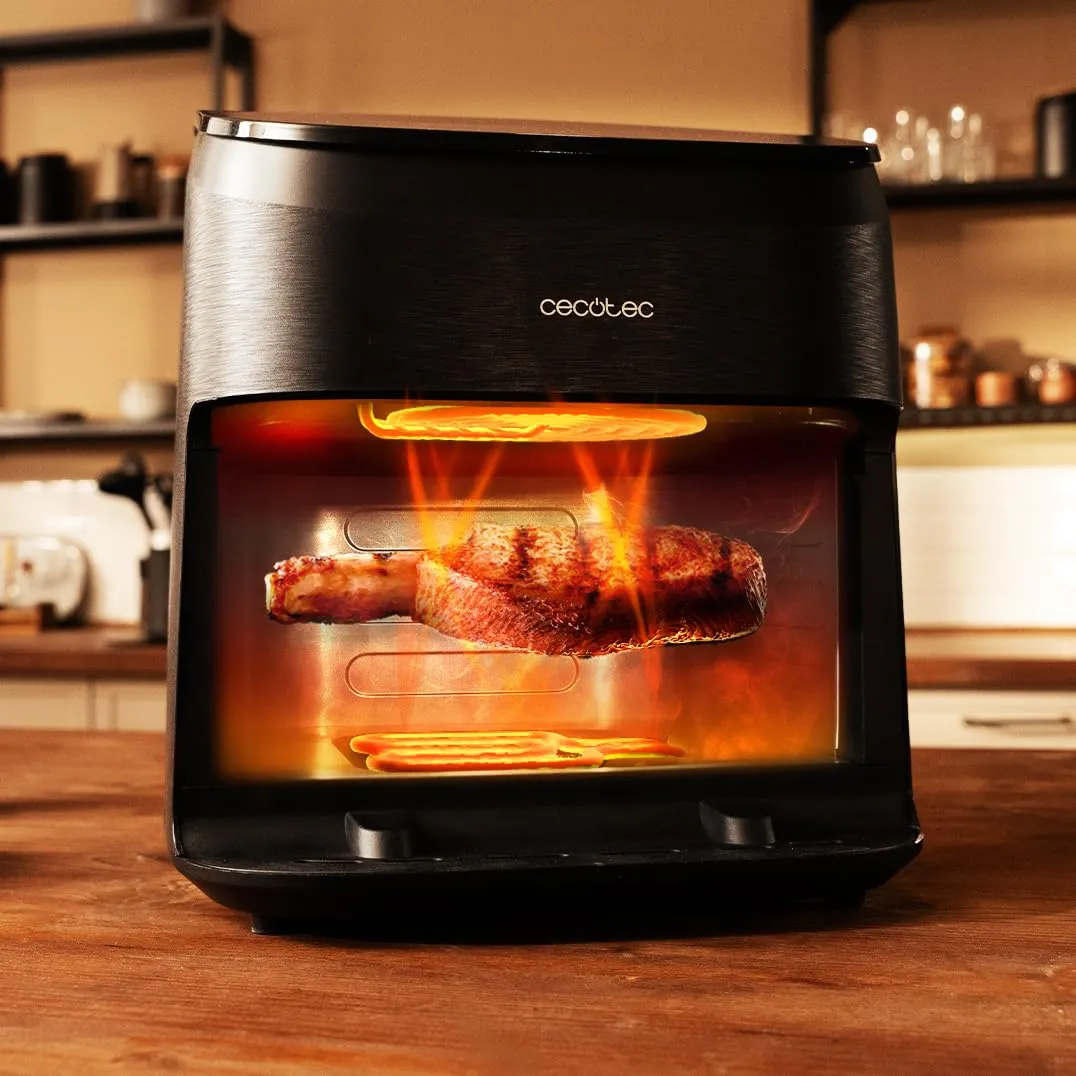 Cecotec Cecofry&Grill Smokin' 6500 Plus Friggitrice ad Aria con Grill e Piastra, 6.5L, 2200W, Affumicatore integrato - immagine 3