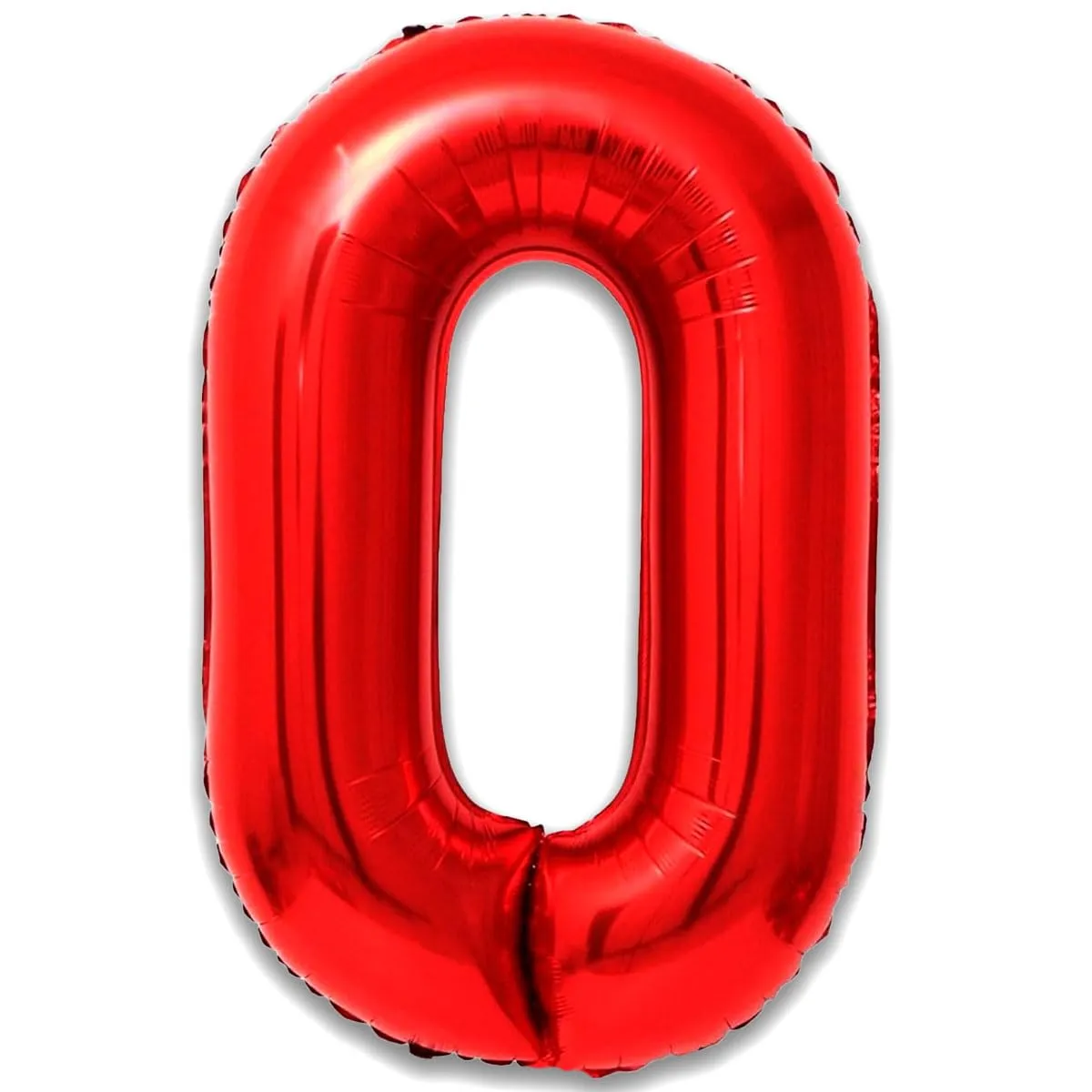 Jonami Palloncino Numero 0 Rosso Metallizzato XXL 100 cm - immagine 1