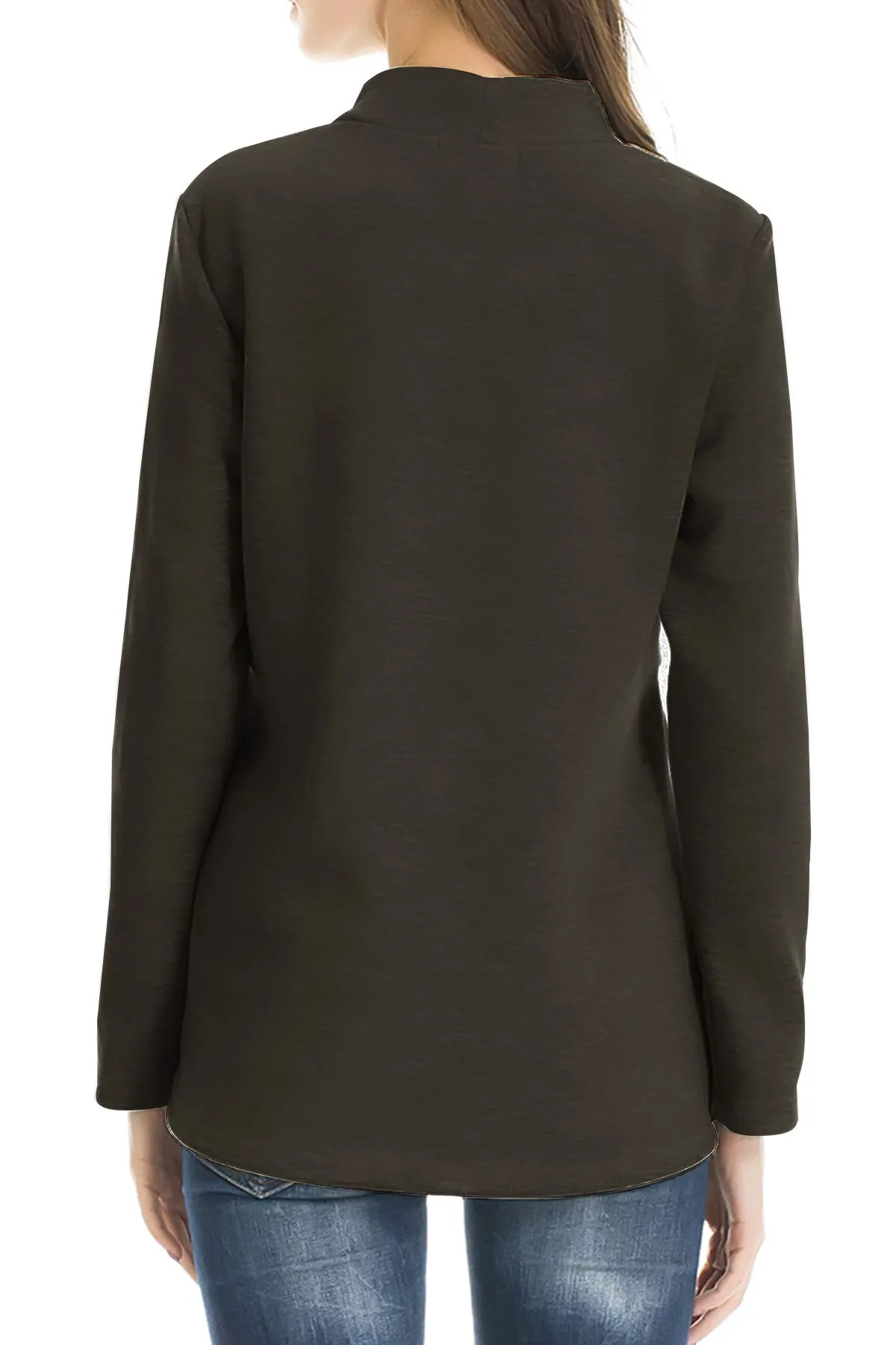 Smallshow Abbigliamento da Allattamento Invernale a Manica Lunga da Donna, S, Army Green - immagine 3