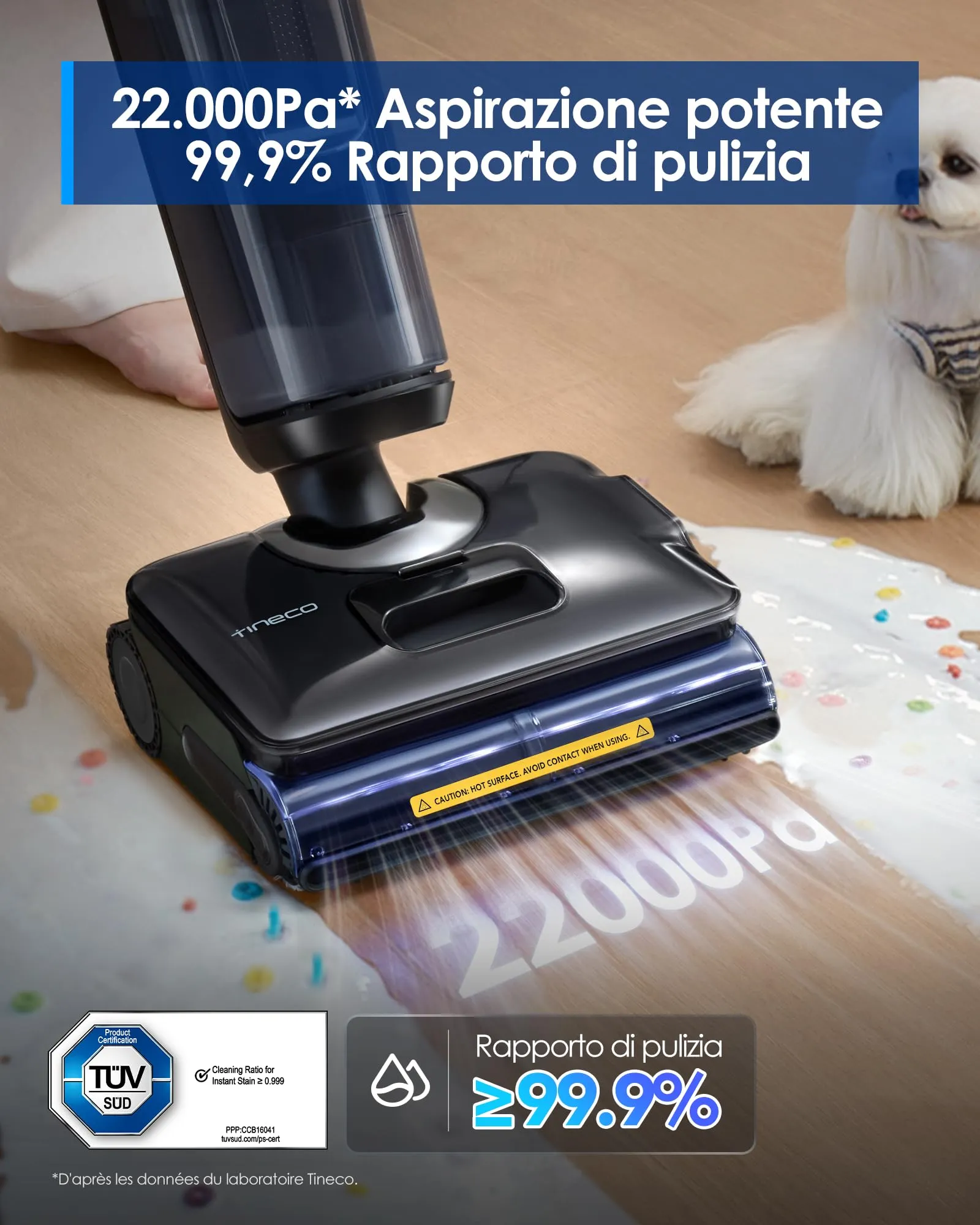 Tineco Floor ONE S7 Stretch Steam Lavapavimenti a Vapore Senza Fili - immagine 9