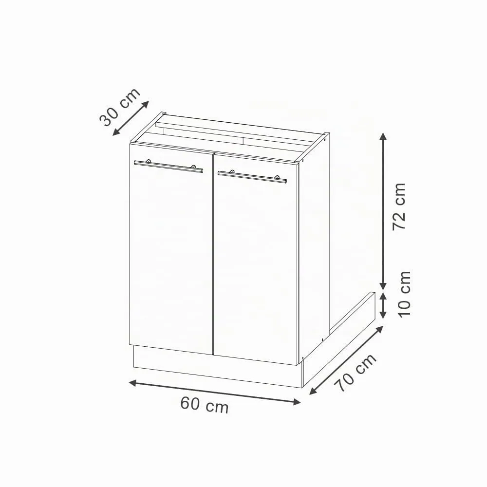 Vicco Isola Cucina Fame-Line, Antracite-Oro Rustico, 60 cm - immagine 2