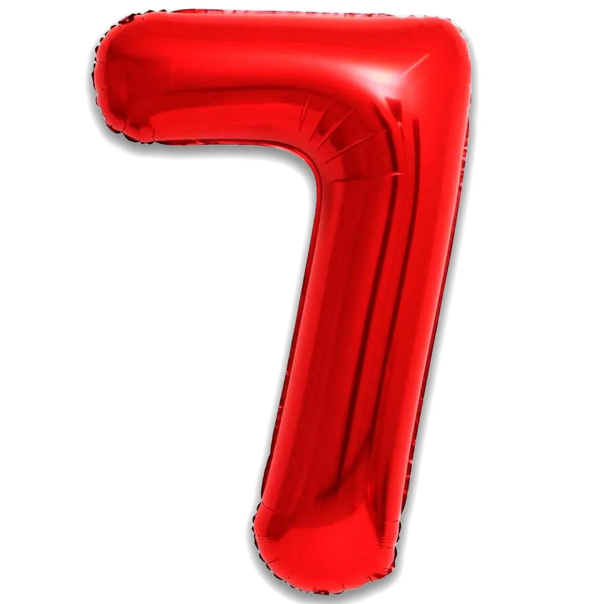 Jonami Palloncino Numero 7 Rosso Metallizzato 100 cm - immagine 1