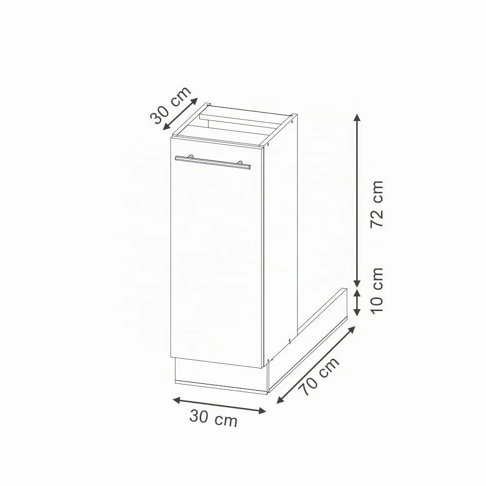 Vicco Isola Cucina Fame-Line, Antracite-Oro Rustico, 30 cm - immagine 2