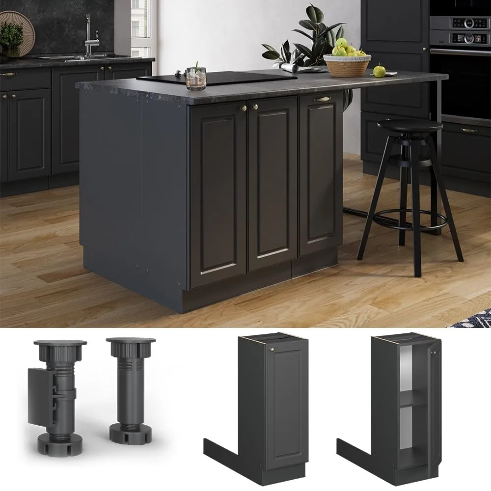 Vicco Isola Cucina Fame-Line, Antracite-Oro Rustico, 30 cm - immagine 3