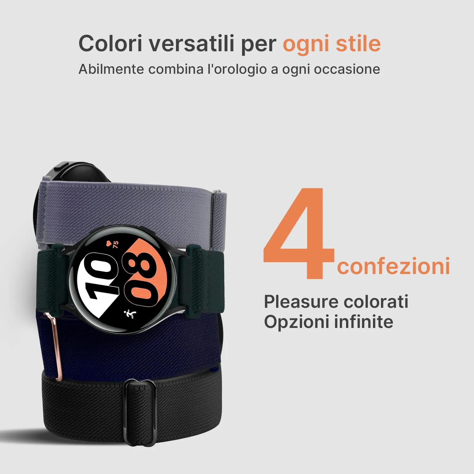 Fullmosa Cinturino Orologio in Nylon Elastico a Sgancio Rapido 22mm - immagine 8