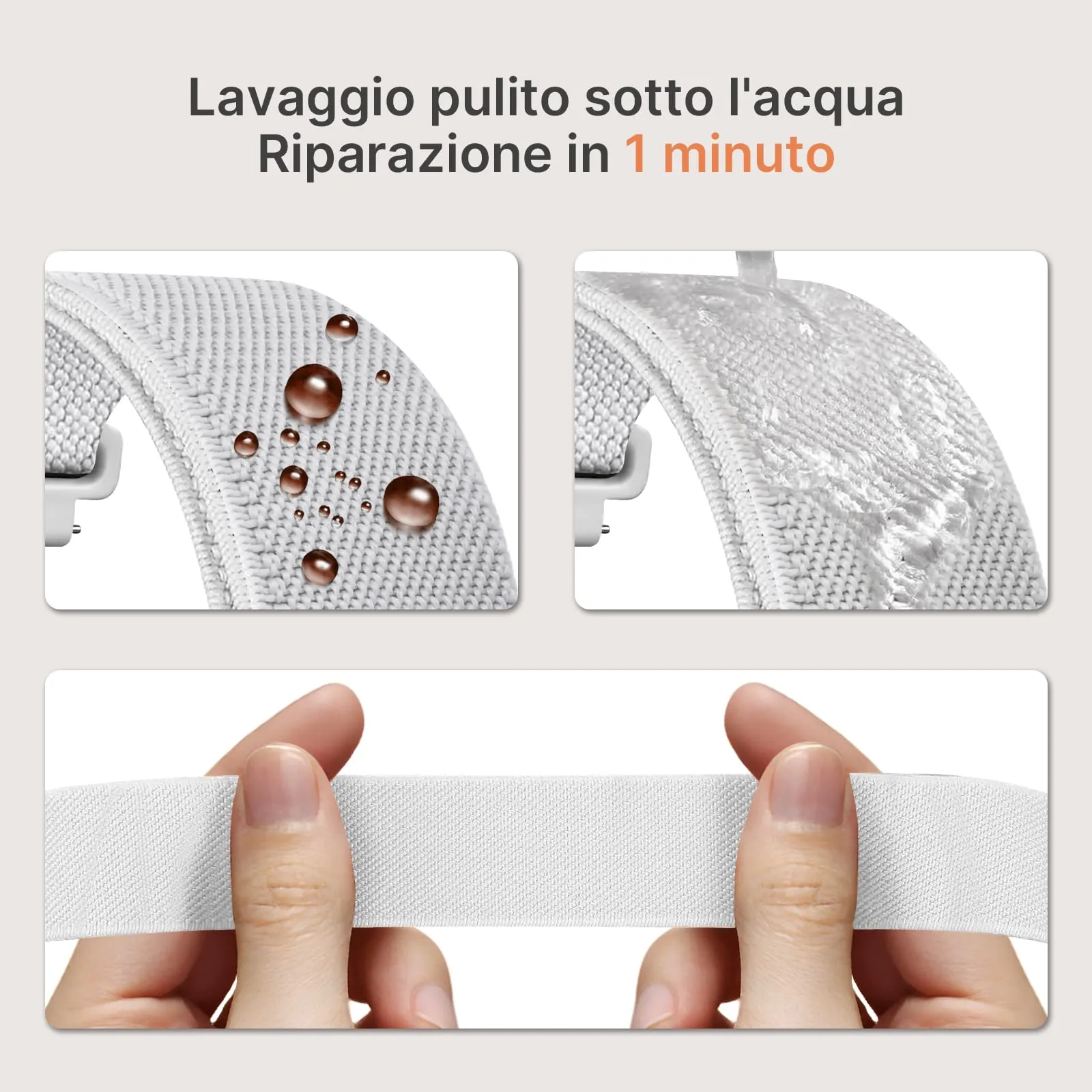 Fullmosa Cinturino Orologio in Nylon 20mm a Sgancio Rapido, Impermeabile - immagine 3