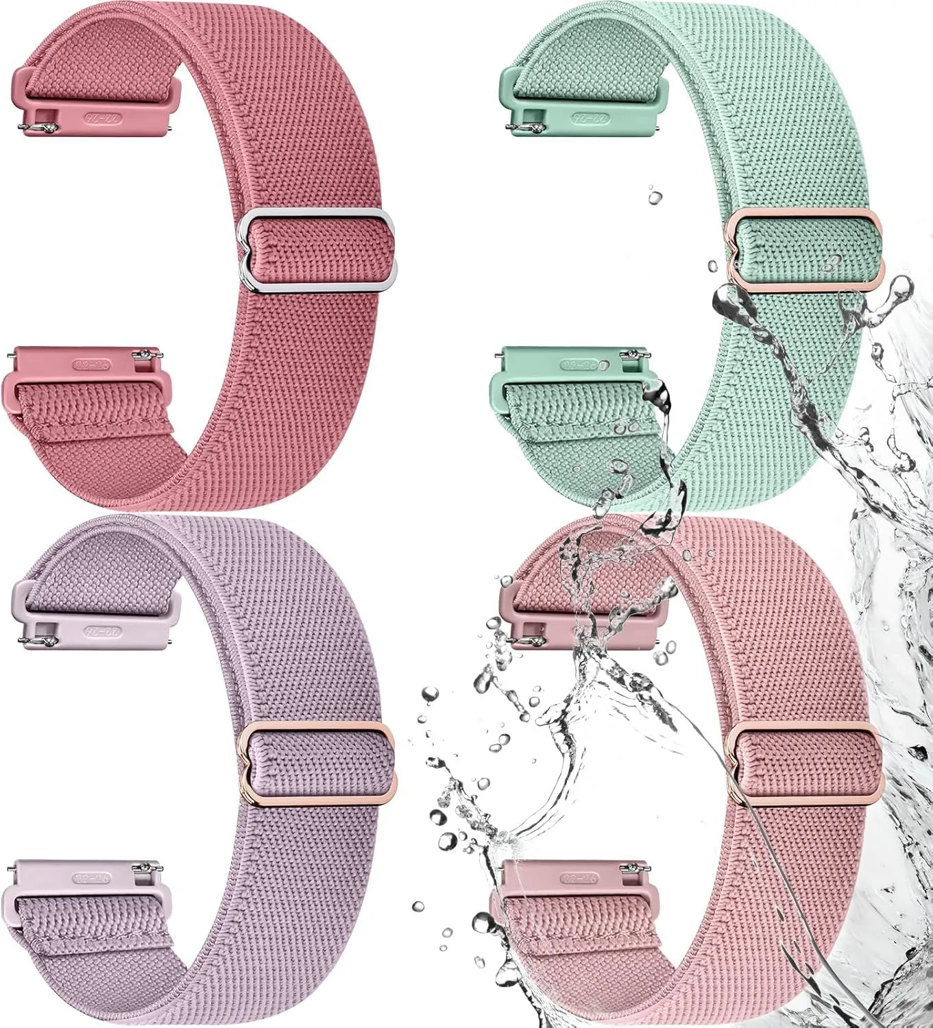 Fullmosa 20mm Cinturino Orologio in Nylon Elastico a Sgancio Rapido, Impermeabile - immagine 1