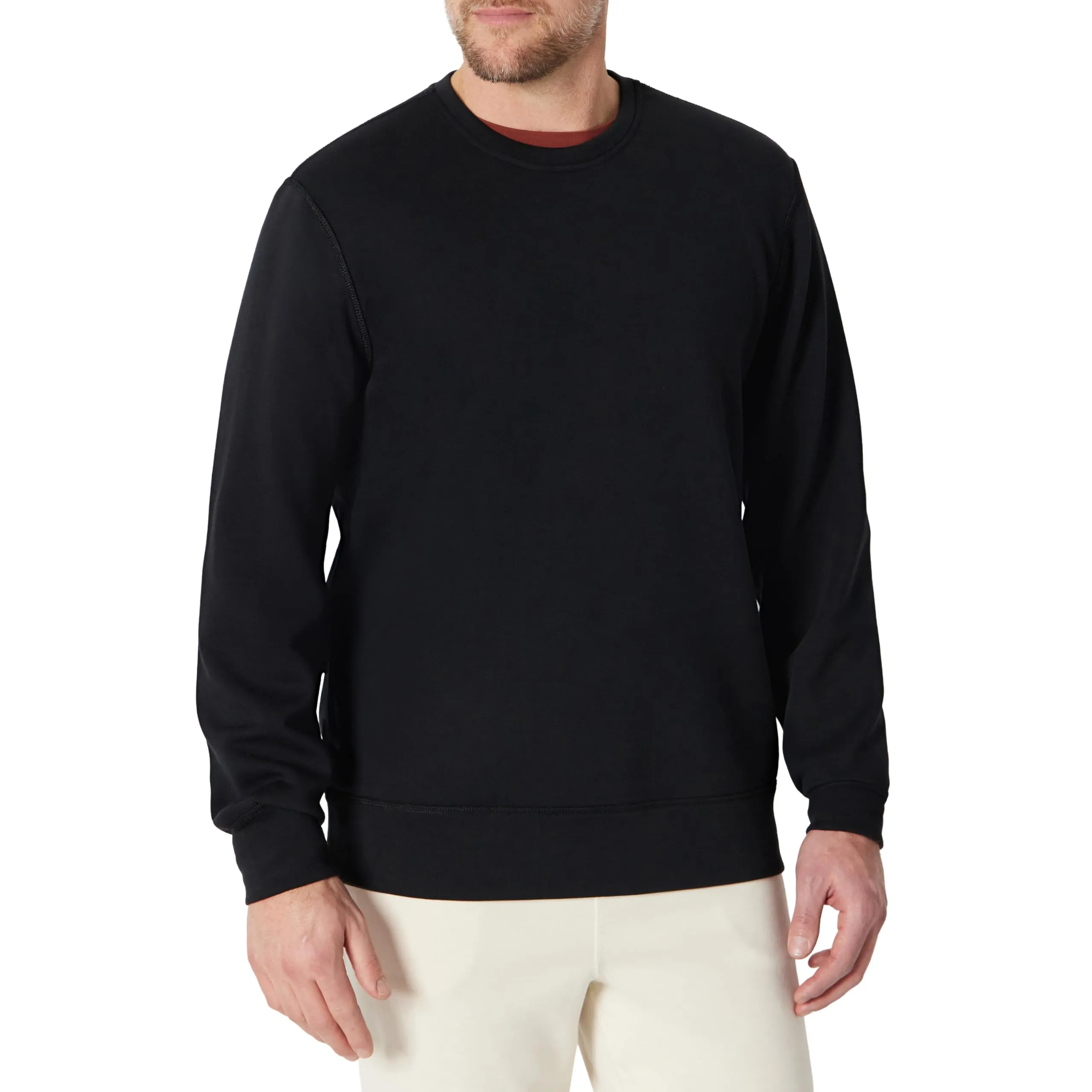 Amazon Essentials Felpa a Girocollo in Tessuto Tecnico Traspirante Uomo, Nero, XXL - immagine 1