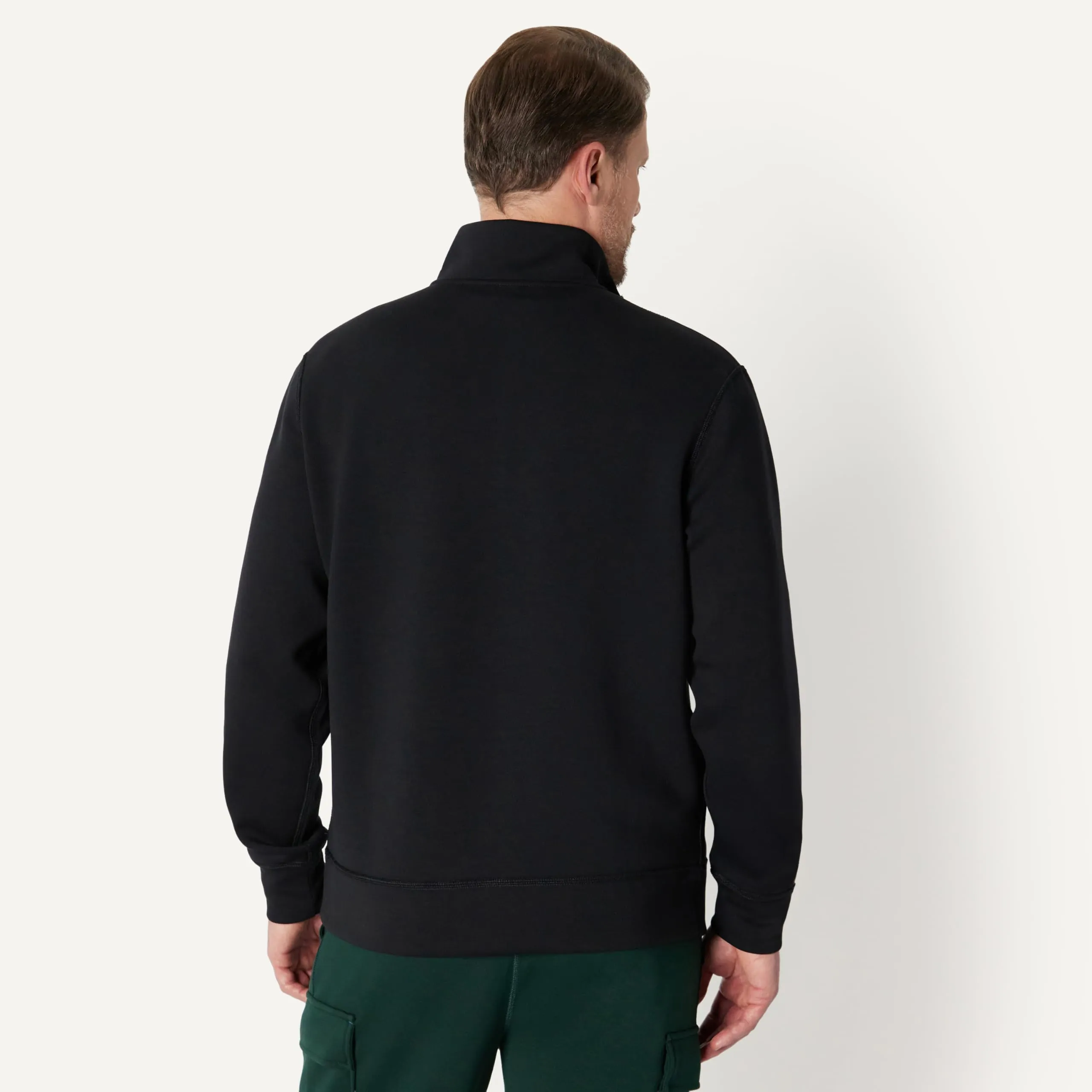 Amazon Essentials Felpa senza Cappuccio Stile Marinaio con Zip a 1/4 Uomo, Nero, XL - immagine 2