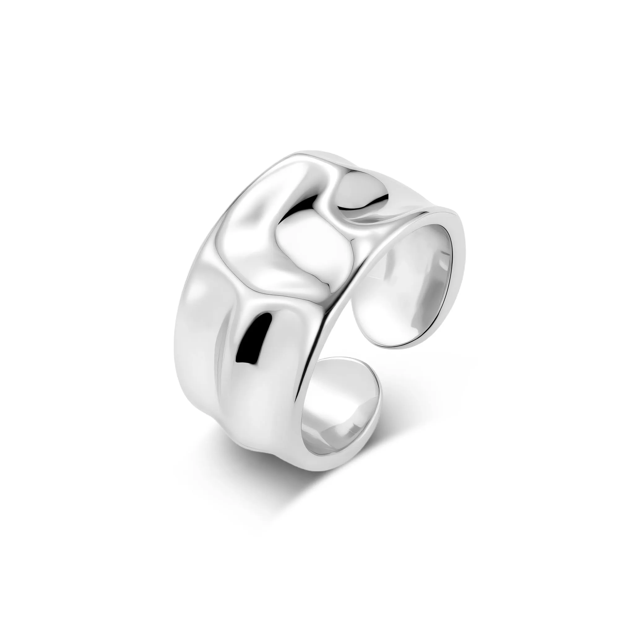 ALEXCRAFT Anelli Regolabili in Argento e Acciaio Fascia Chunky per Donna e Uomo - immagine 1