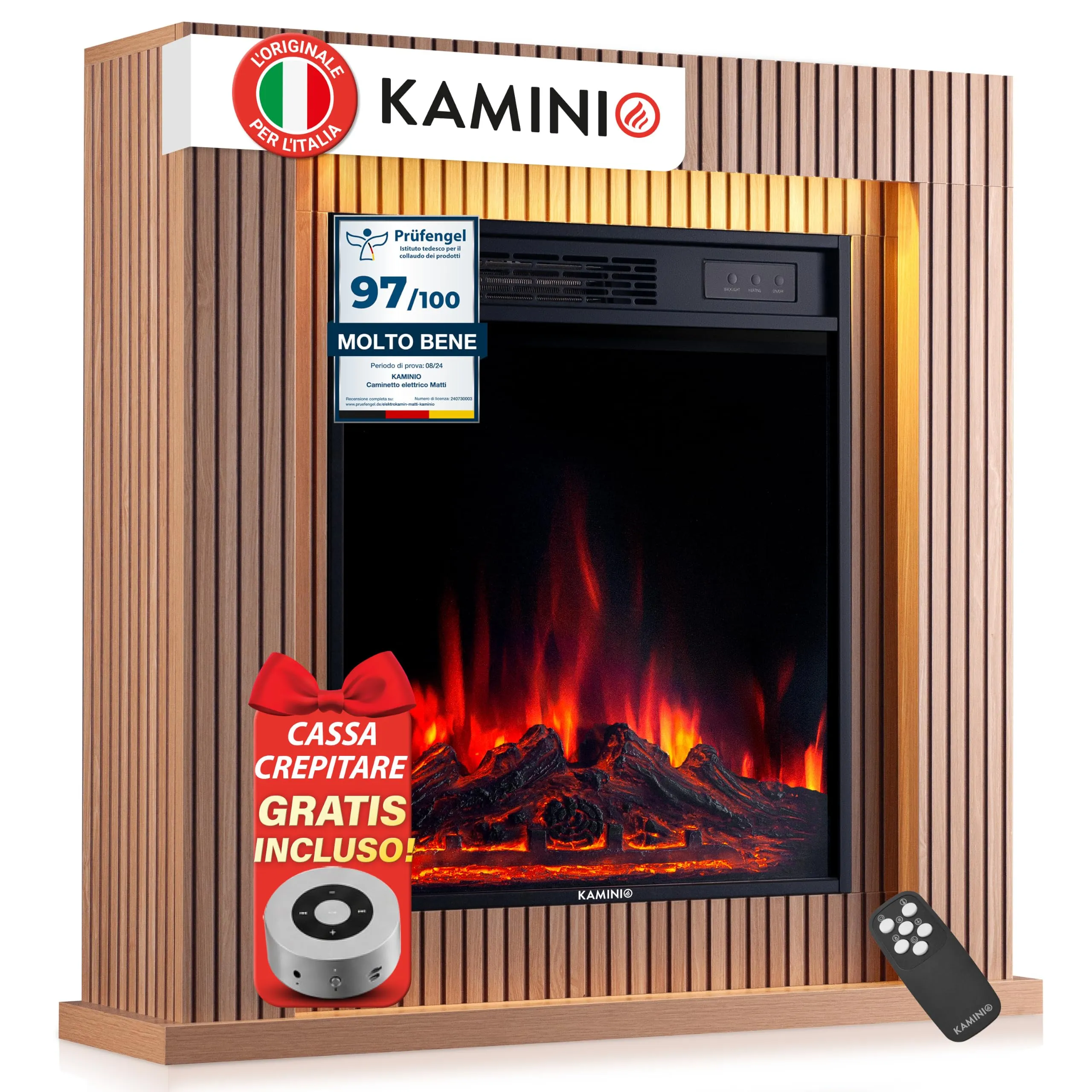 KAMINIO Matti Modern 32 Camino Elettrico da Appoggio - immagine 1